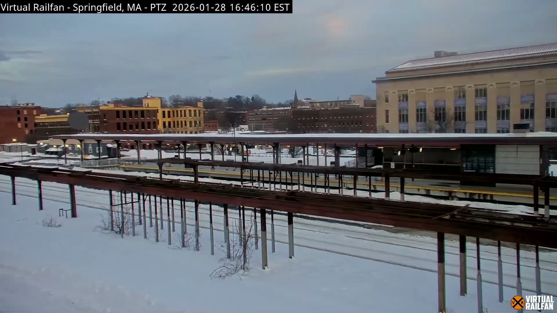 Springfield City & Springfield Union Railway Station Live Cam - Springfield, Hampden, Massachusetts, USA