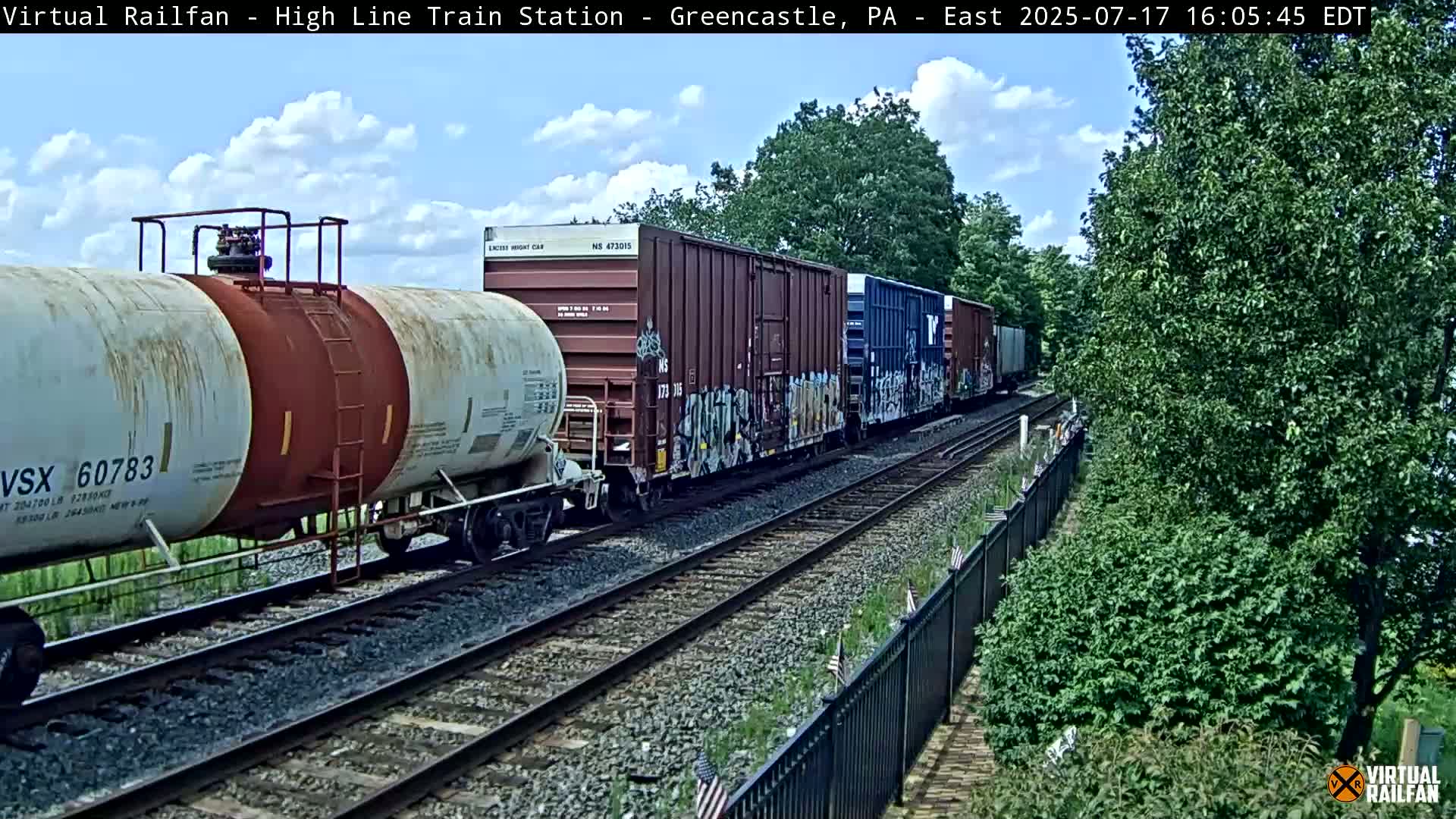 Ashland City East View & Railway Road Live Cam -  Ashland, Hanover, Virginia, USA 