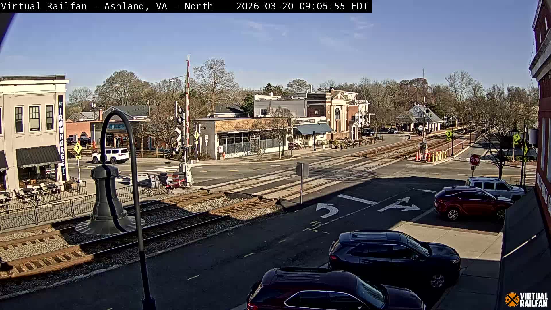 Ashland City East View & Railway Road Live Cam -  Ashland, Hanover, Virginia, USA 