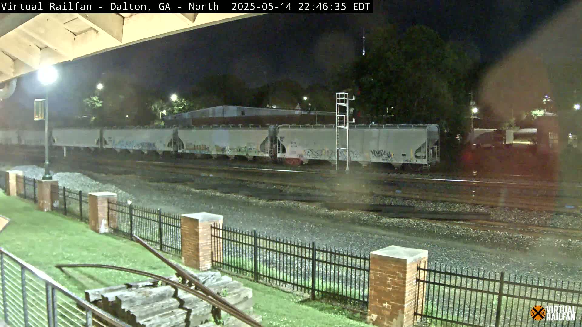 Dalton Railway Road from Dalton freight Depot Live Cam - Dalton, Whitfield, Georgia, USA