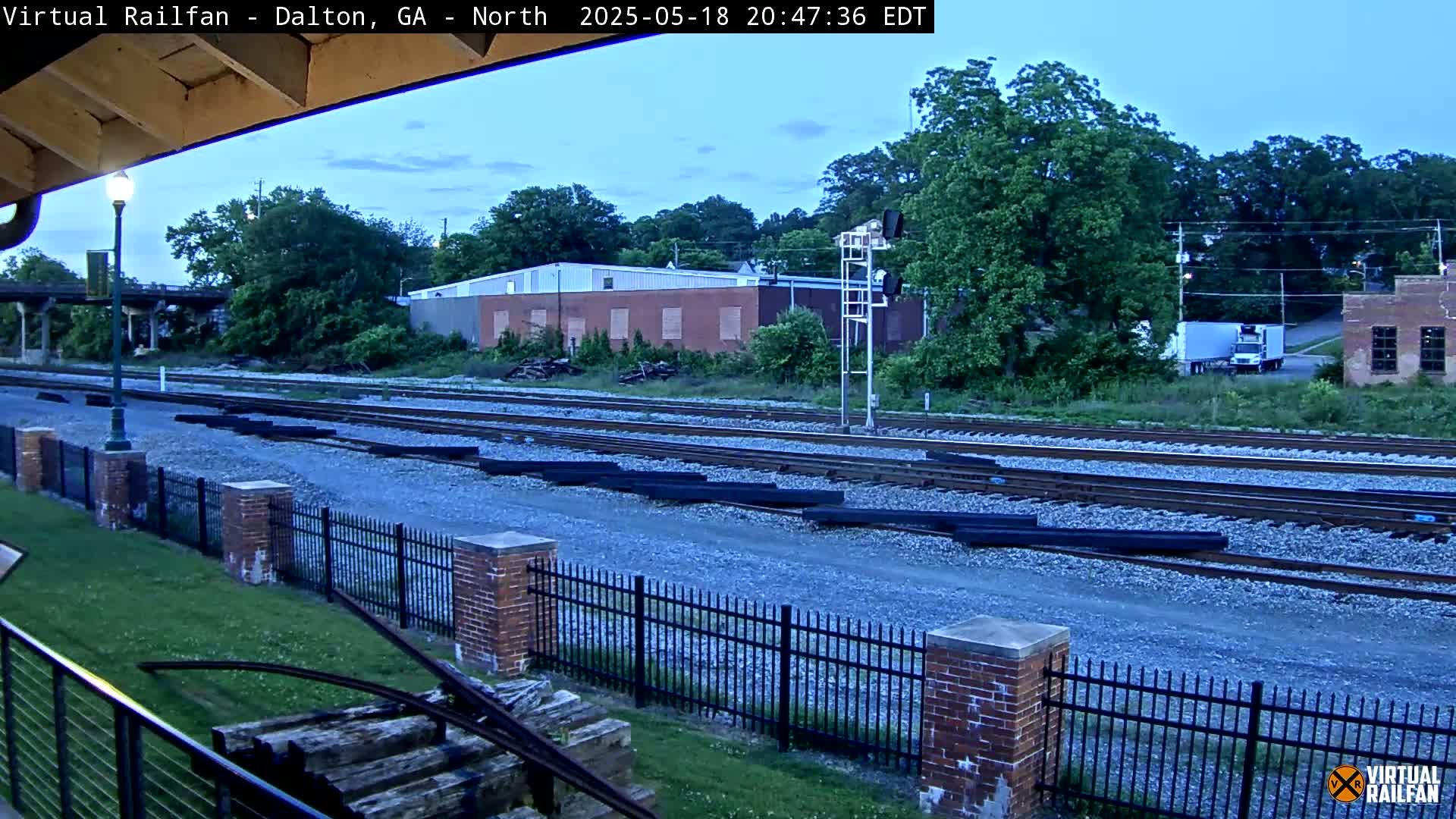 Dalton Railway Road from Dalton freight Depot Live Cam - Dalton, Whitfield, Georgia, USA