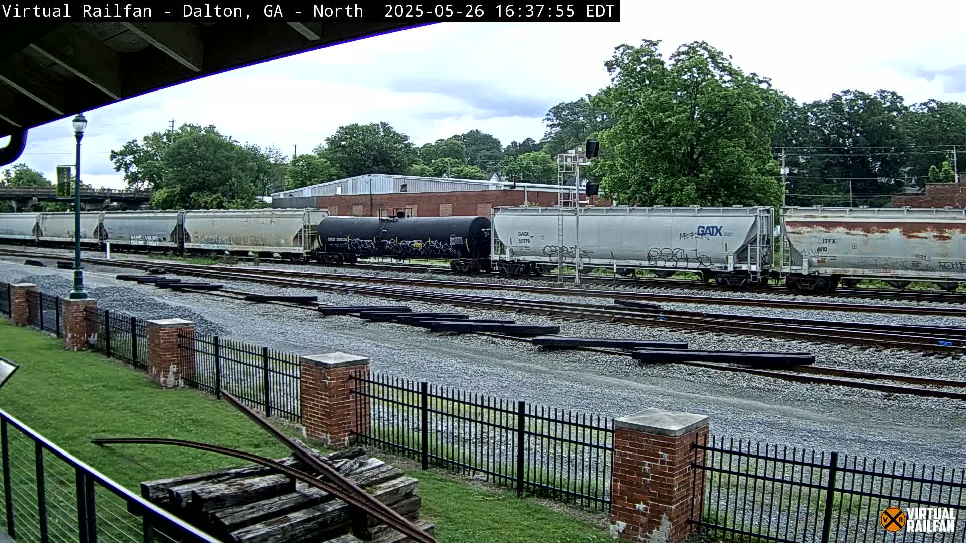 Dalton Railway Road from Dalton freight Depot Live Cam - Dalton, Whitfield, Georgia, USA
