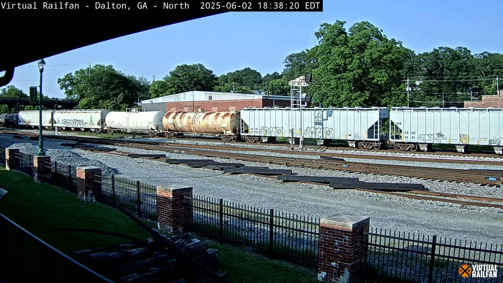 Dalton Railway Road from Dalton freight Depot Live Cam - Dalton, Whitfield, Georgia, USA