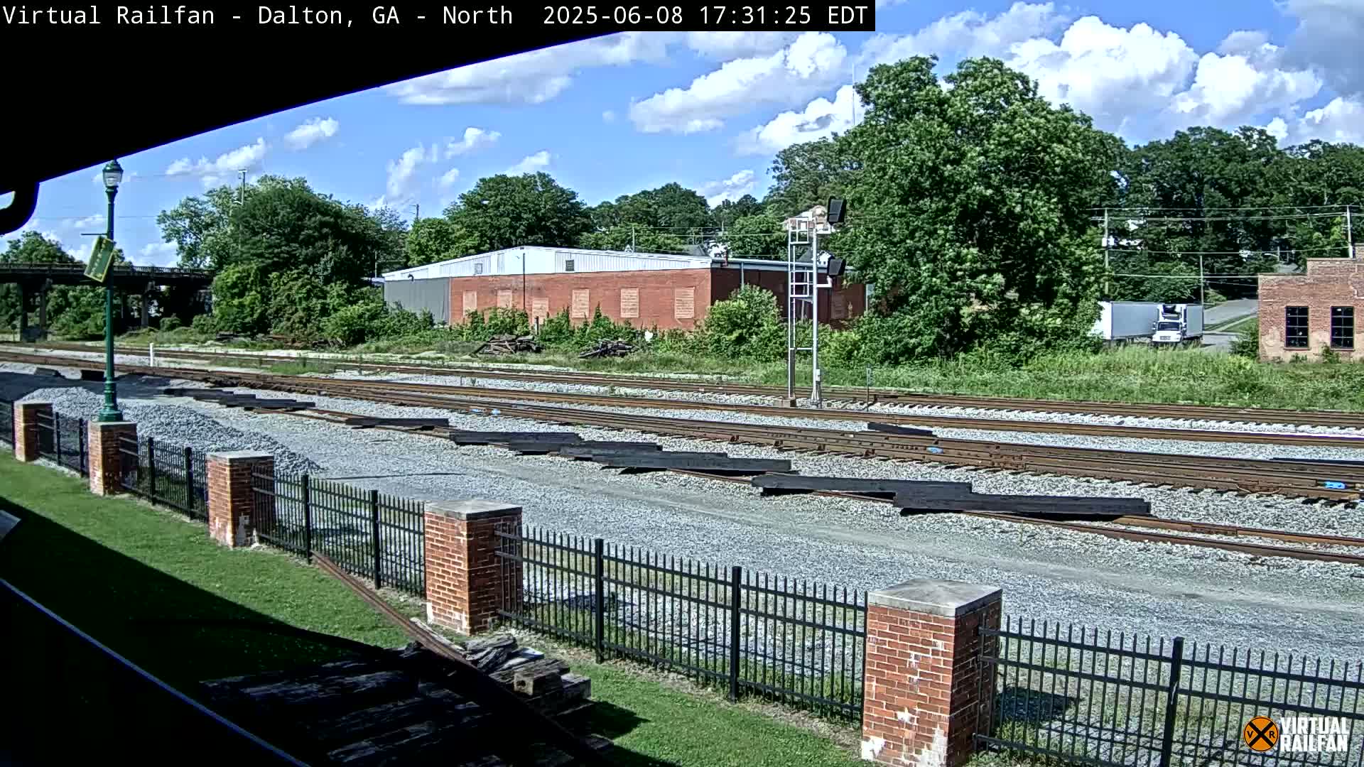Dalton Railway Road from Dalton freight Depot Live Cam - Dalton, Whitfield, Georgia, USA