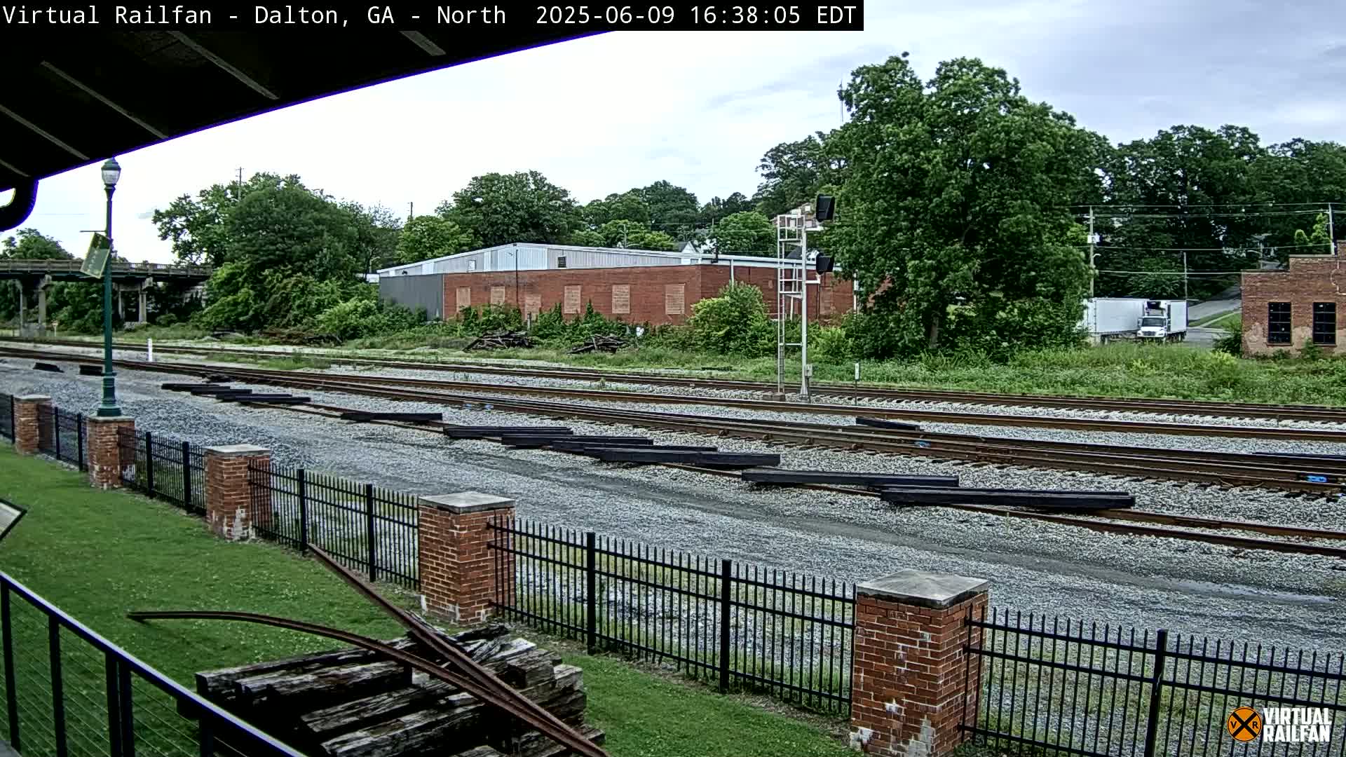 Dalton Railway Road from Dalton freight Depot Live Cam - Dalton, Whitfield, Georgia, USA