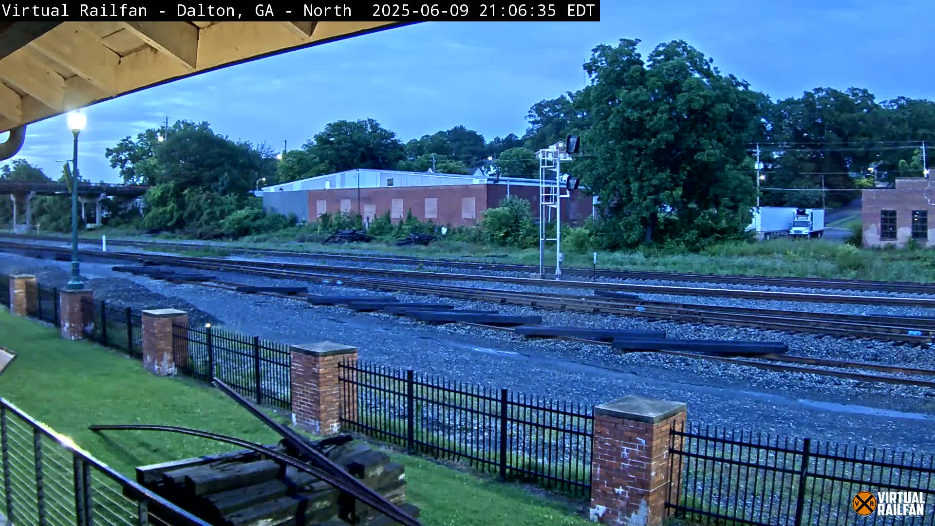 Dalton Railway Road from Dalton freight Depot Live Cam - Dalton, Whitfield, Georgia, USA
