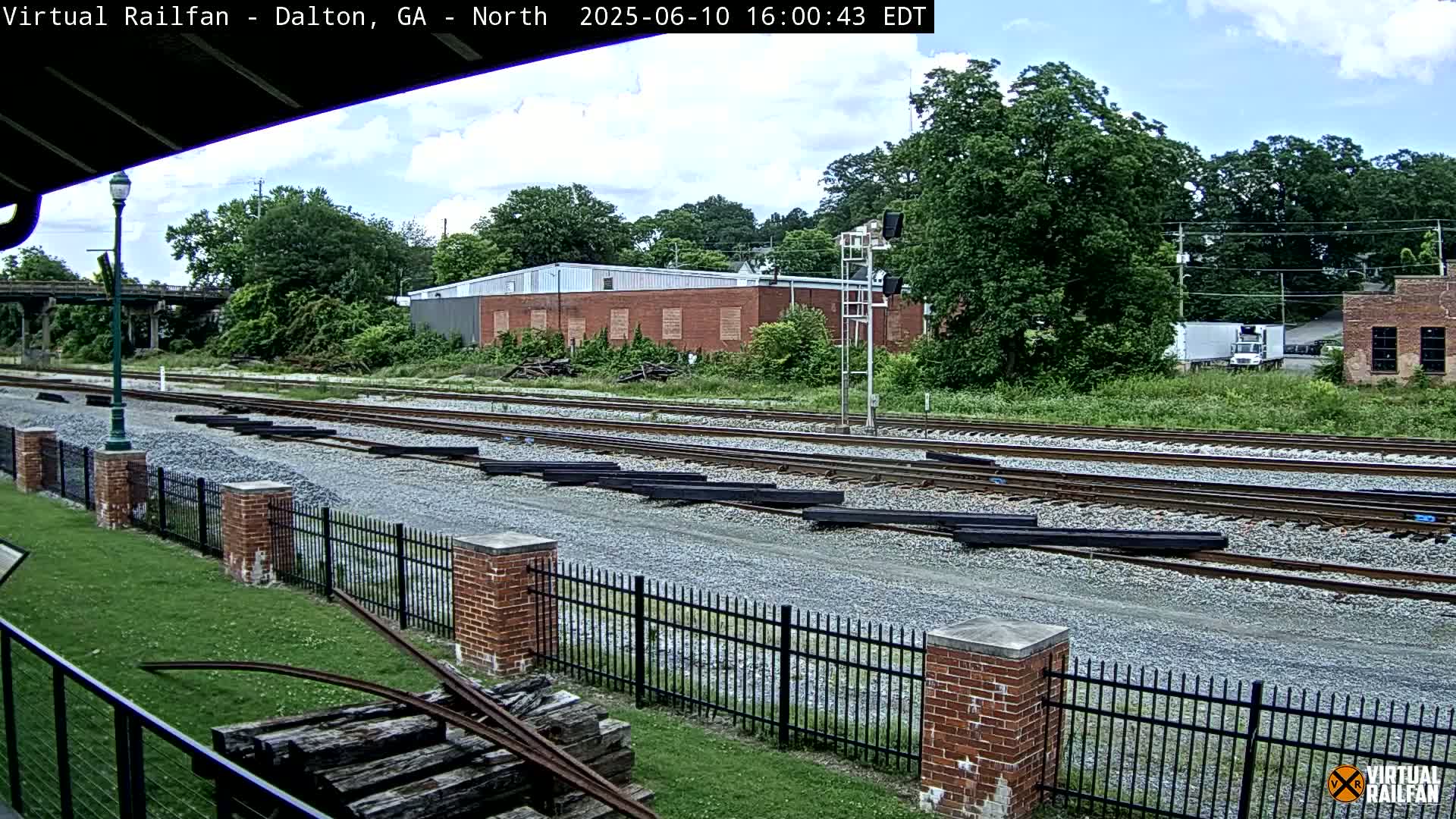 Dalton Railway Road from Dalton freight Depot Live Cam - Dalton, Whitfield, Georgia, USA