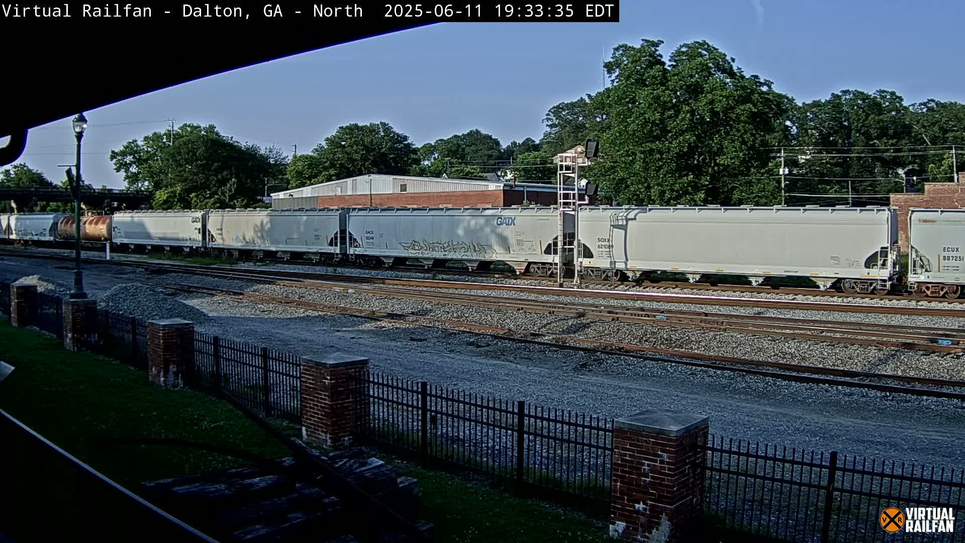 Dalton Railway Road from Dalton freight Depot Live Cam - Dalton, Whitfield, Georgia, USA