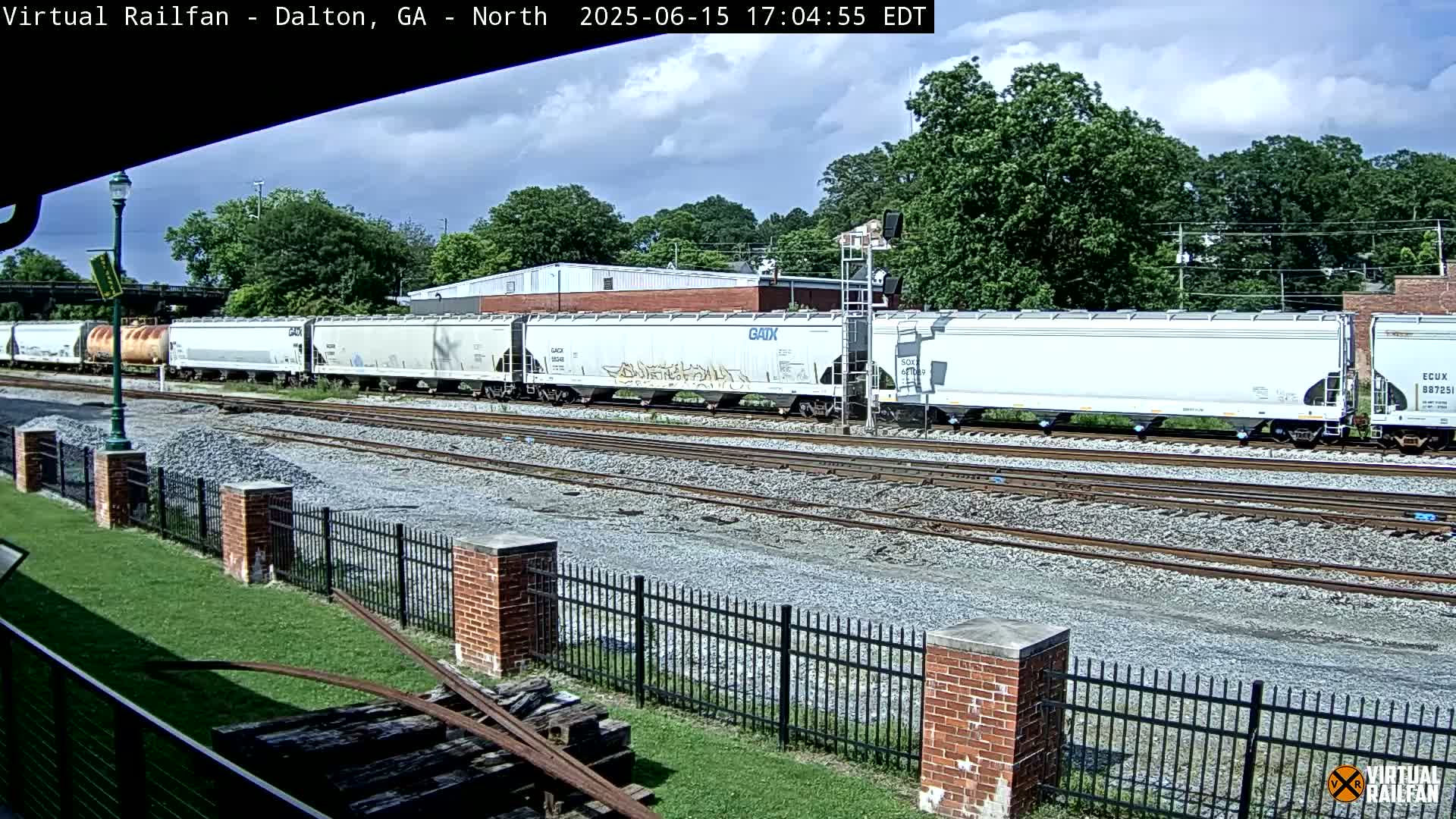 Dalton Railway Road from Dalton freight Depot Live Cam - Dalton, Whitfield, Georgia, USA