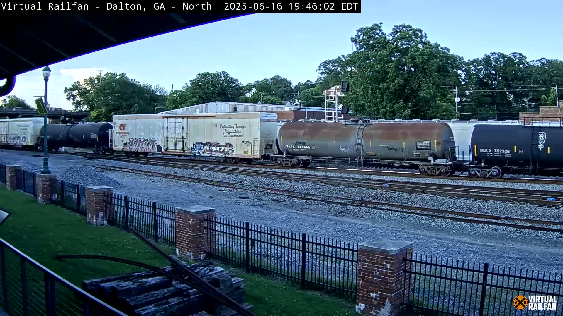 Dalton Railway Road from Dalton freight Depot Live Cam - Dalton, Whitfield, Georgia, USA