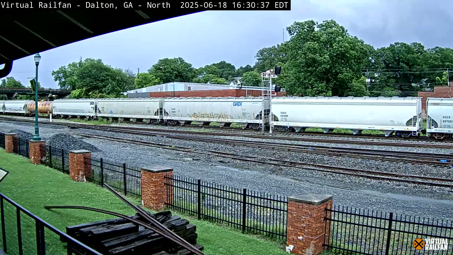 Dalton Railway Road from Dalton freight Depot Live Cam - Dalton, Whitfield, Georgia, USA