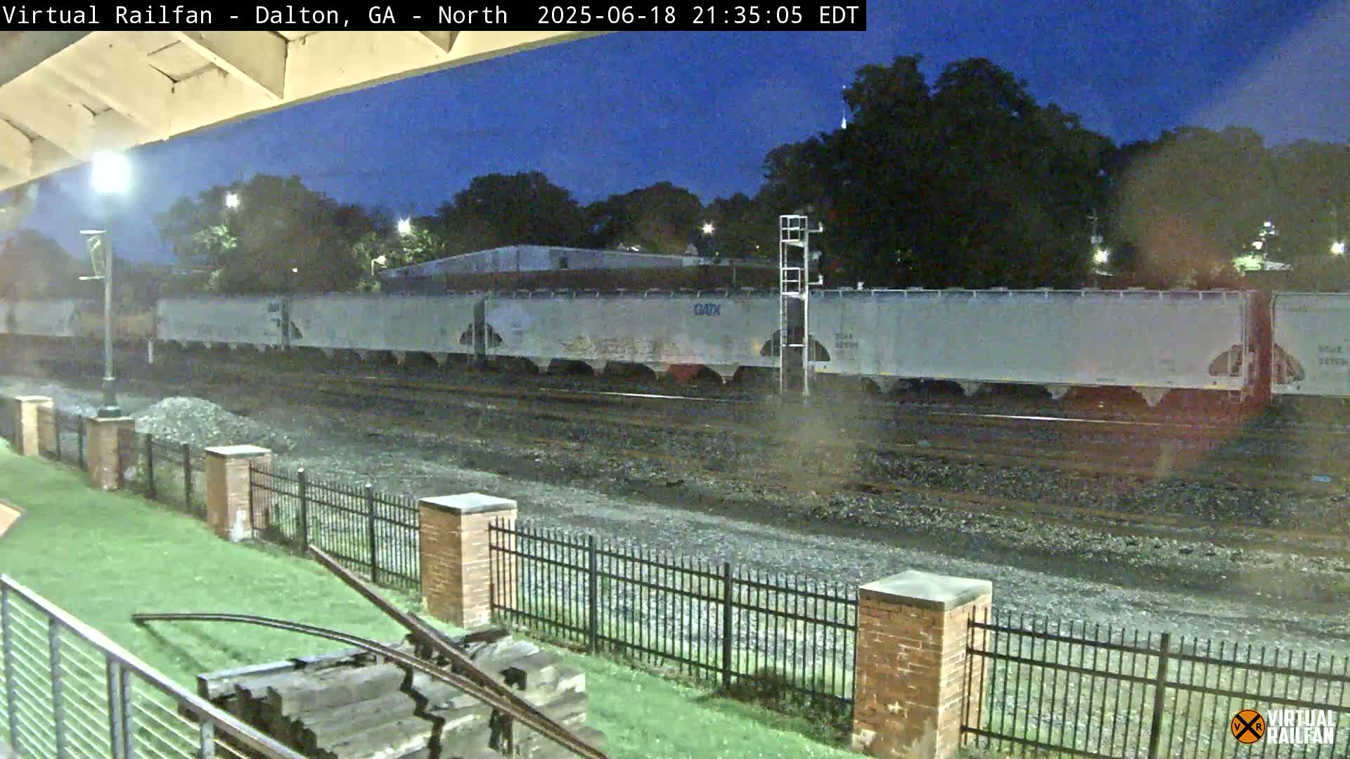 Dalton Railway Road from Dalton freight Depot Live Cam - Dalton, Whitfield, Georgia, USA