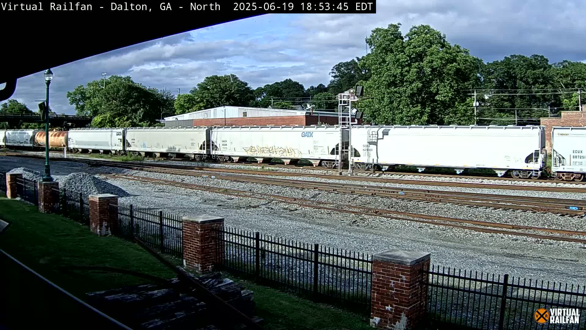 Dalton Railway Road from Dalton freight Depot Live Cam - Dalton, Whitfield, Georgia, USA