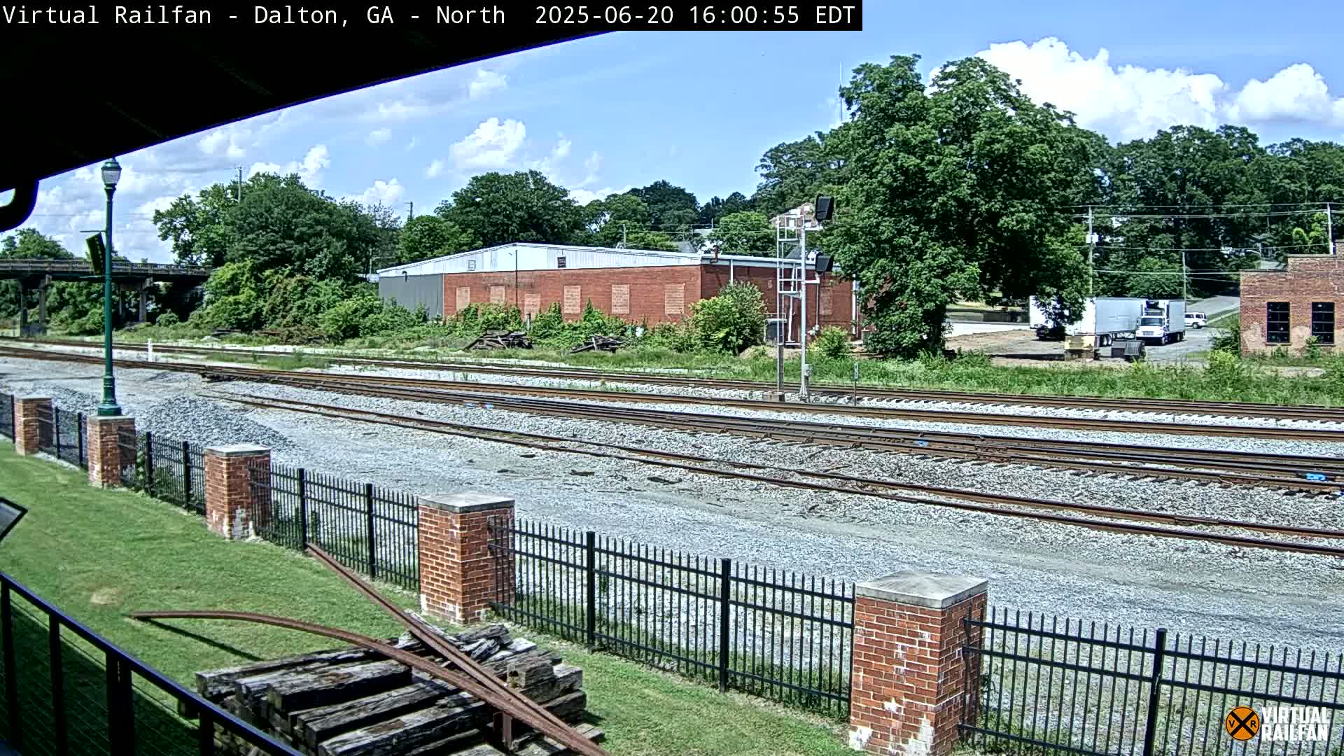 Dalton Railway Road from Dalton freight Depot Live Cam - Dalton, Whitfield, Georgia, USA