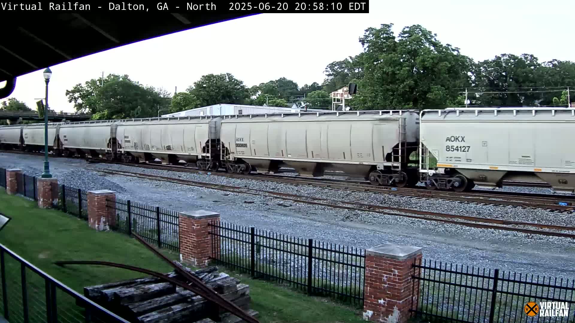 Dalton Railway Road from Dalton freight Depot Live Cam - Dalton, Whitfield, Georgia, USA