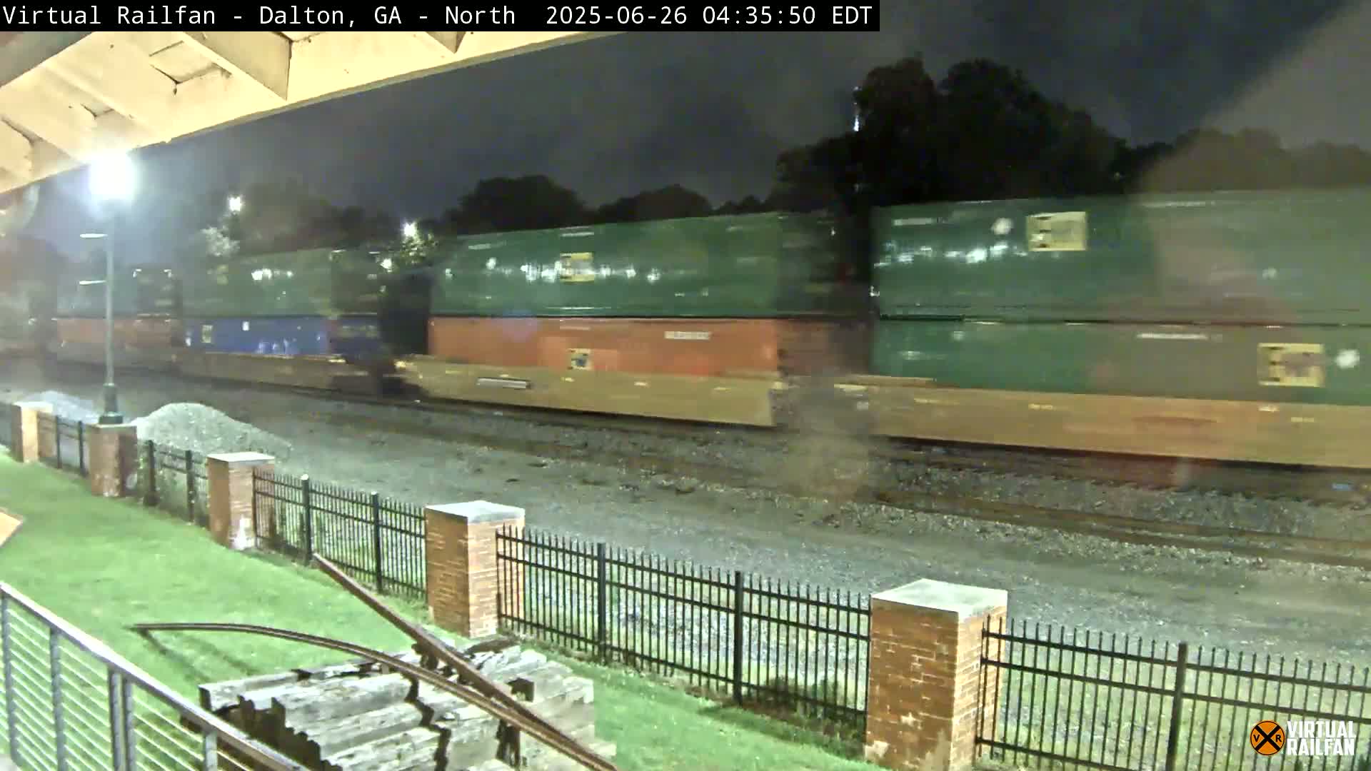 Dalton Railway Road from Dalton freight Depot Live Cam - Dalton, Whitfield, Georgia, USA