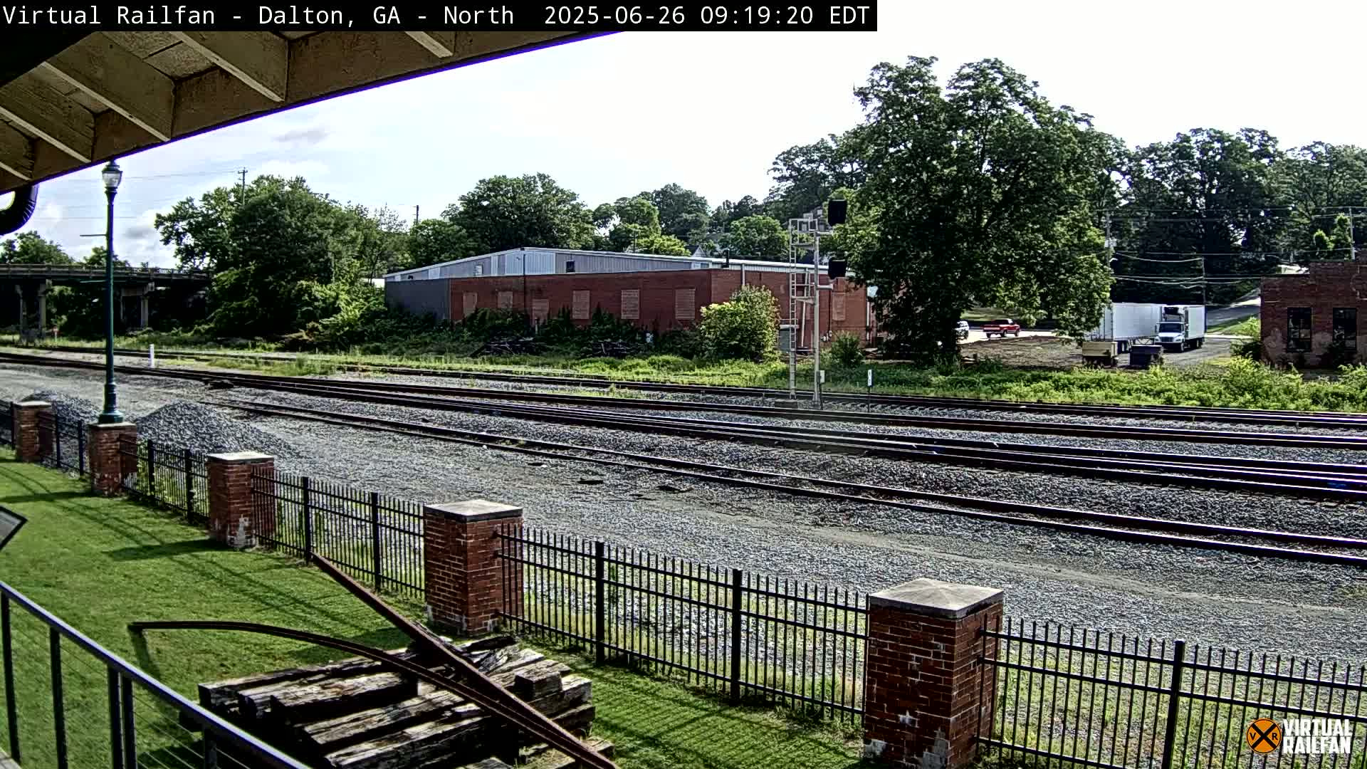 Dalton Railway Road from Dalton freight Depot Live Cam - Dalton, Whitfield, Georgia, USA