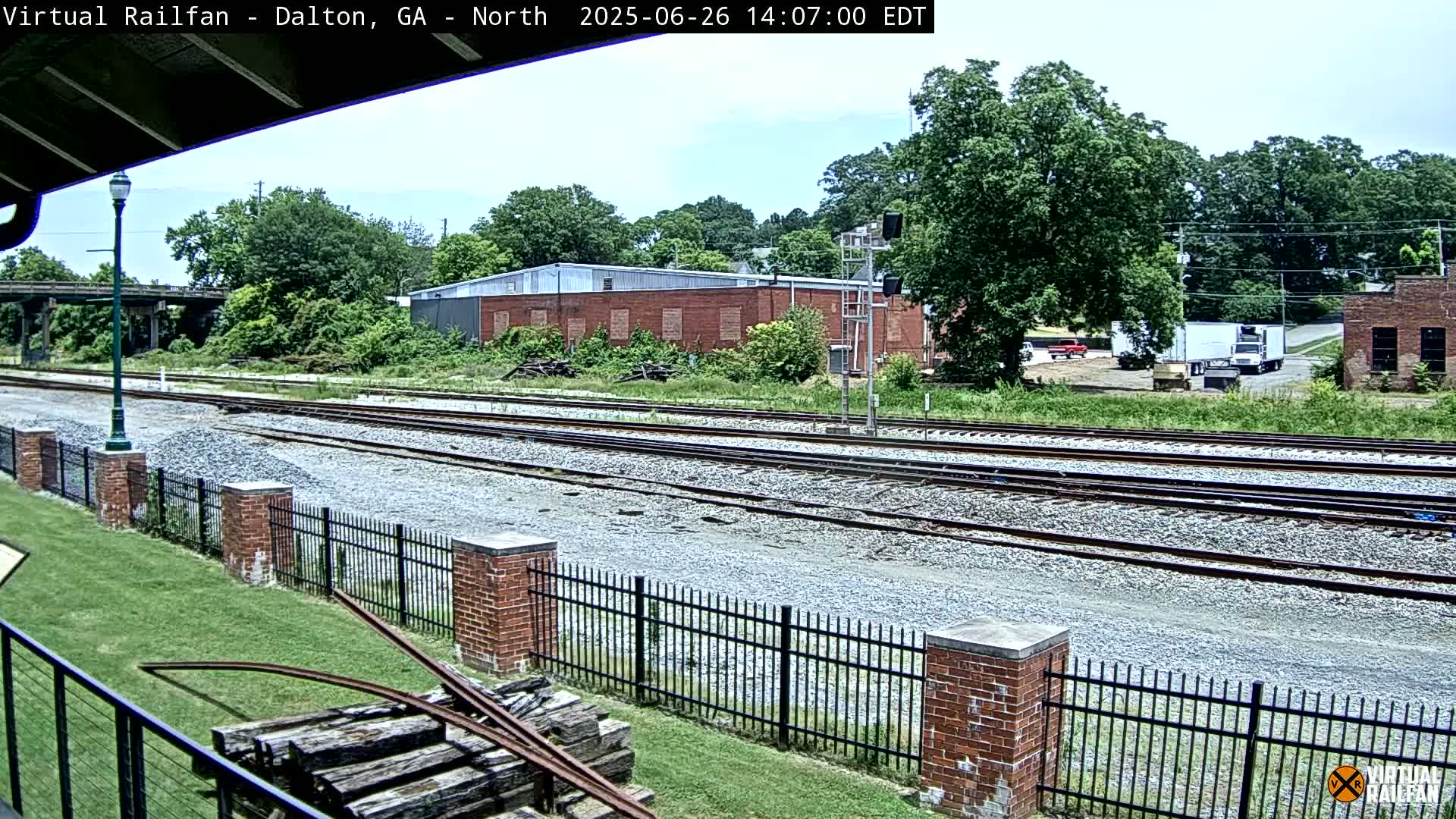 Dalton Railway Road from Dalton freight Depot Live Cam - Dalton, Whitfield, Georgia, USA