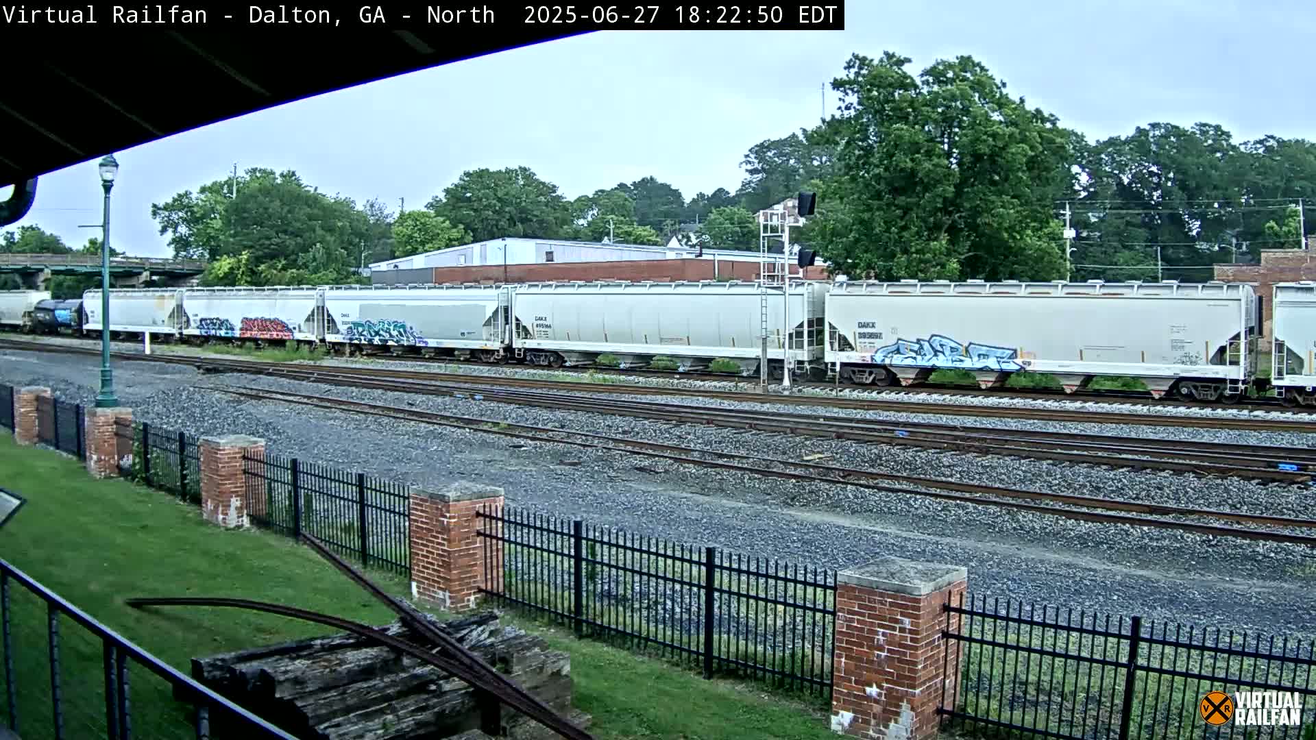 Dalton Railway Road from Dalton freight Depot Live Cam - Dalton, Whitfield, Georgia, USA