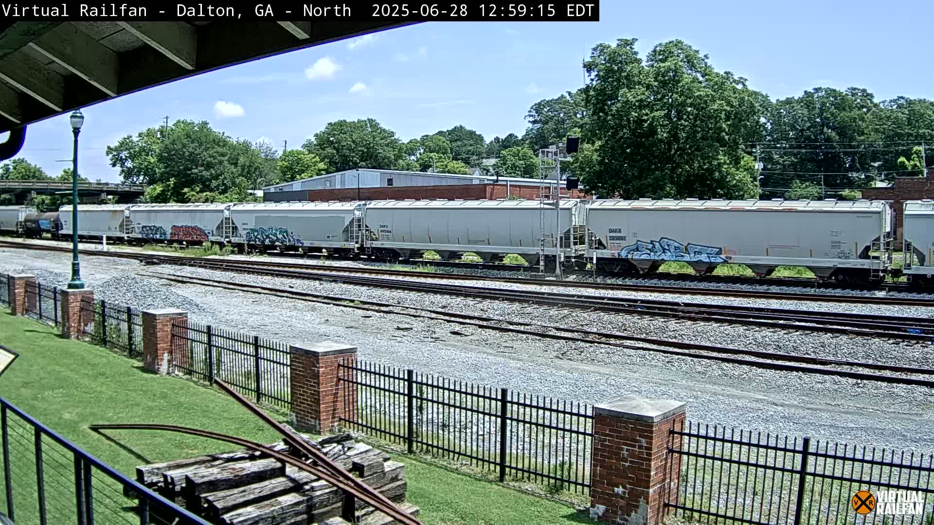 Dalton Railway Road from Dalton freight Depot Live Cam - Dalton, Whitfield, Georgia, USA