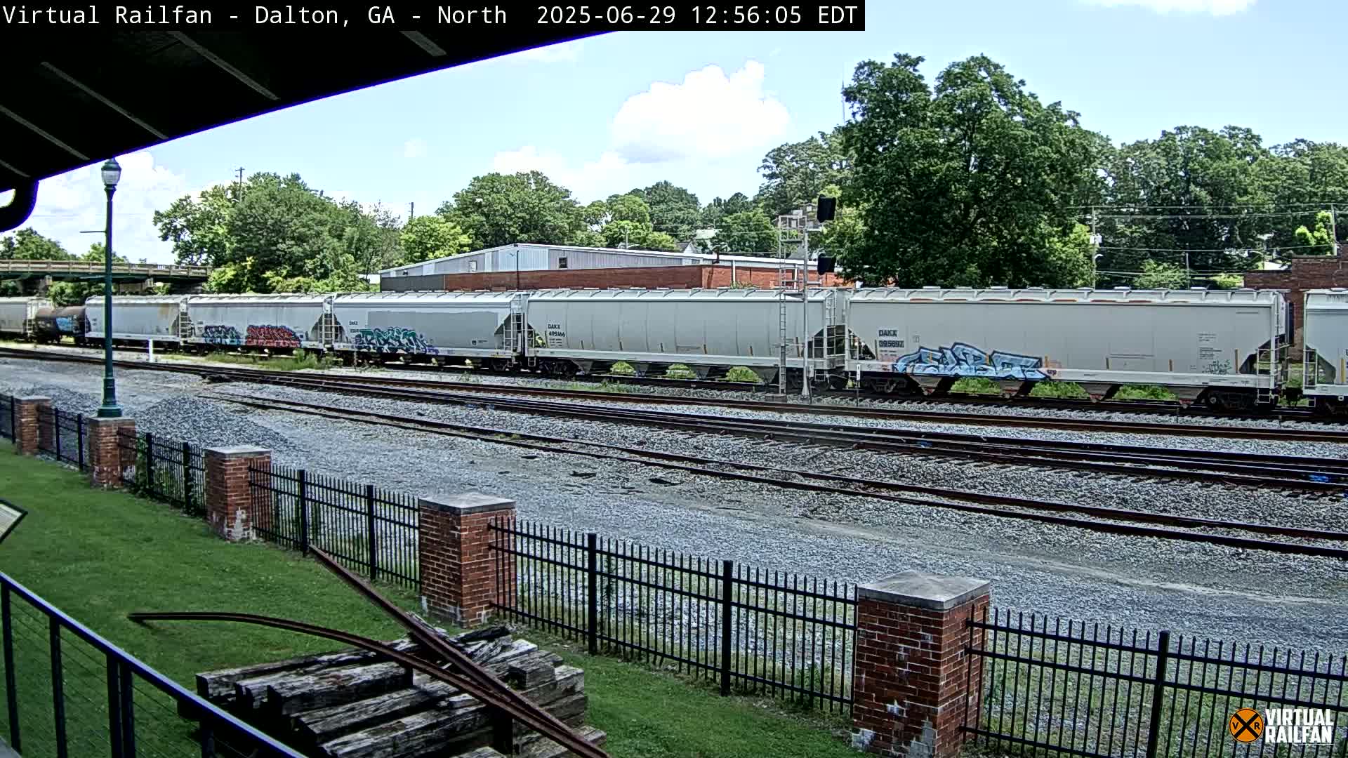 Dalton Railway Road from Dalton freight Depot Live Cam - Dalton, Whitfield, Georgia, USA