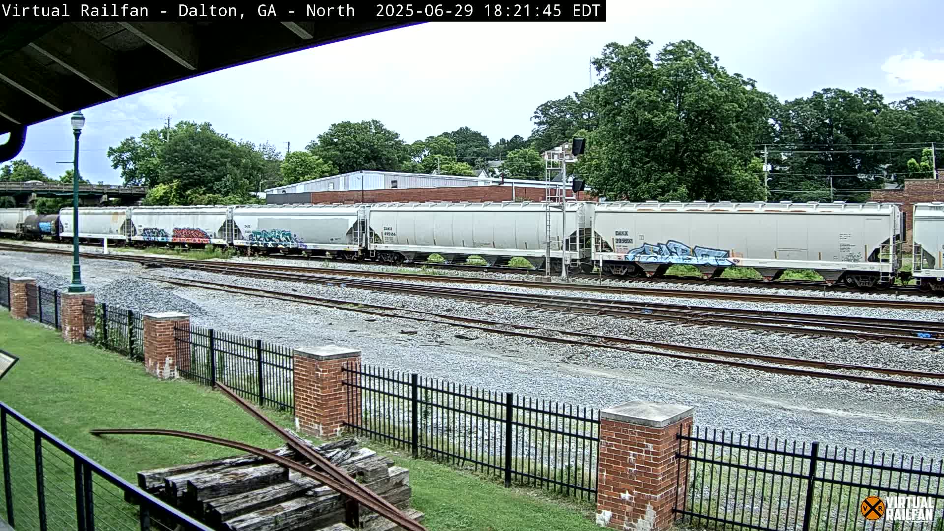 Dalton Railway Road from Dalton freight Depot Live Cam - Dalton, Whitfield, Georgia, USA