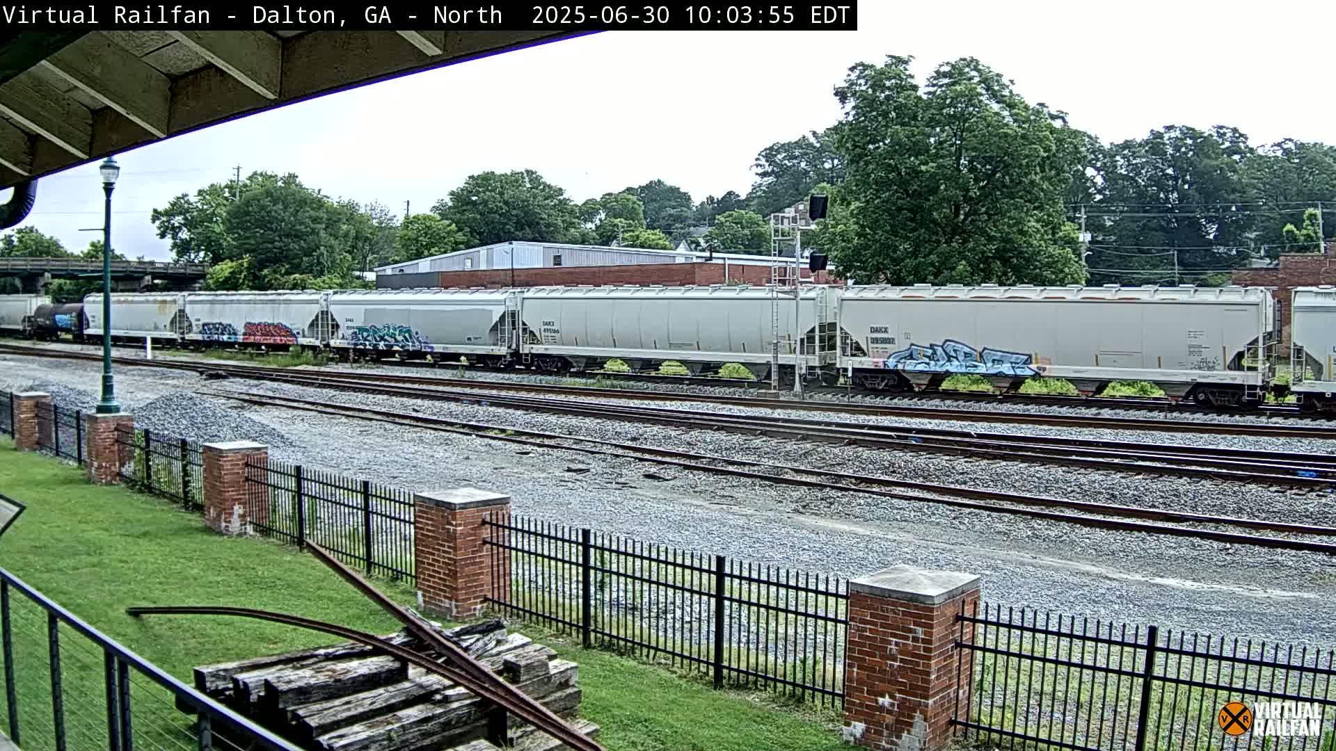 Dalton Railway Road from Dalton freight Depot Live Cam - Dalton, Whitfield, Georgia, USA