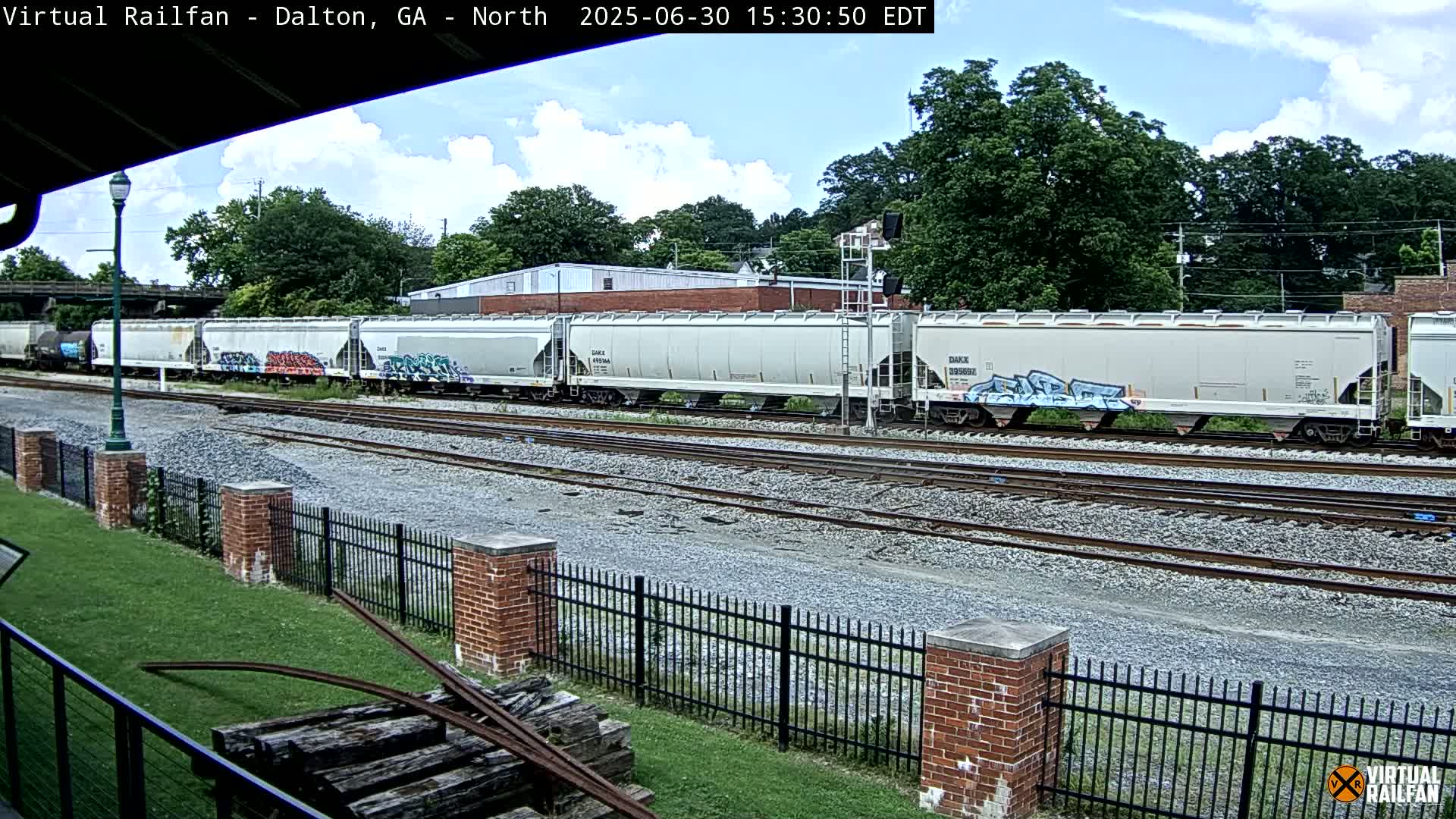 Dalton Railway Road from Dalton freight Depot Live Cam - Dalton, Whitfield, Georgia, USA