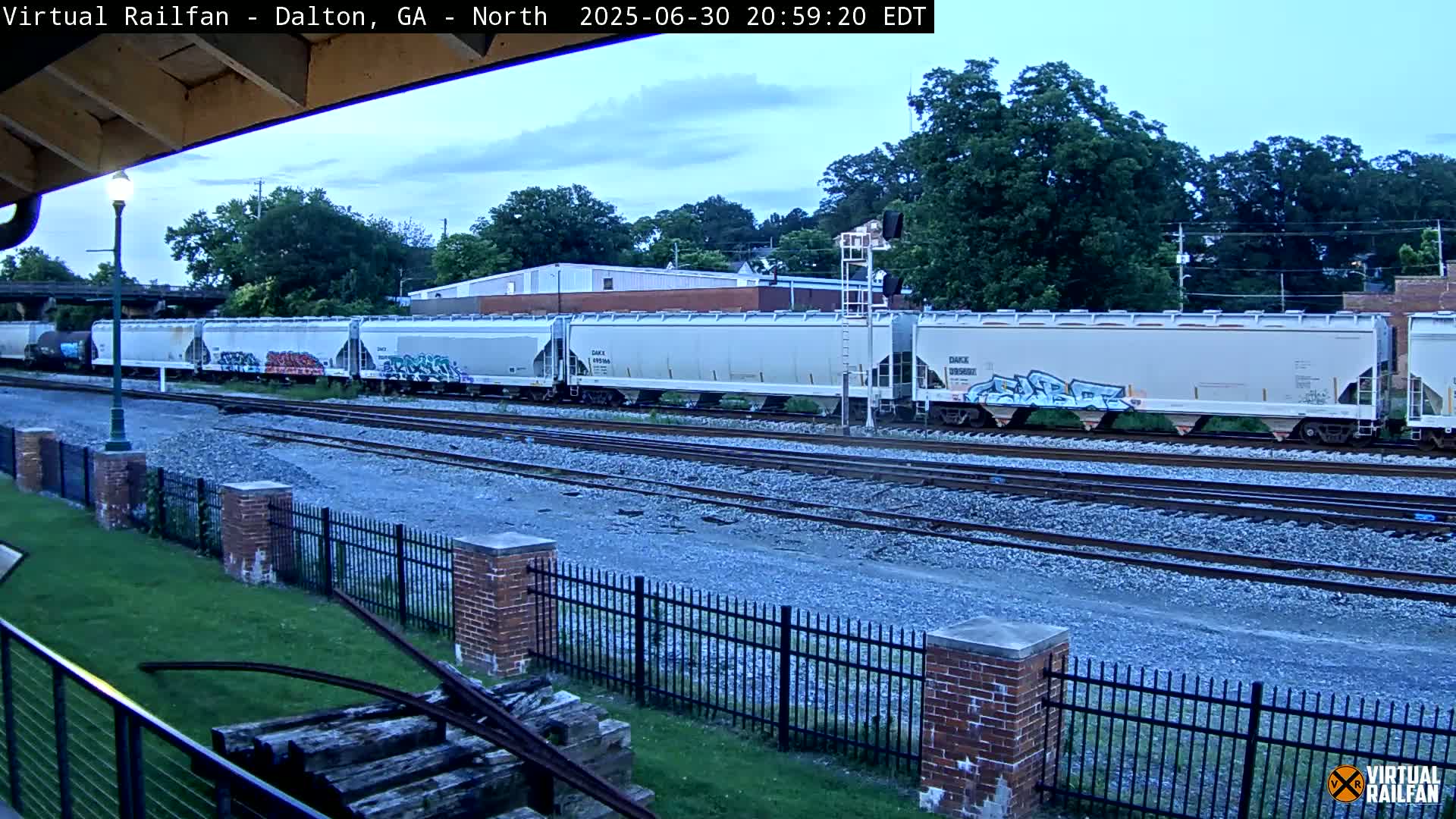 Dalton Railway Road from Dalton freight Depot Live Cam - Dalton, Whitfield, Georgia, USA