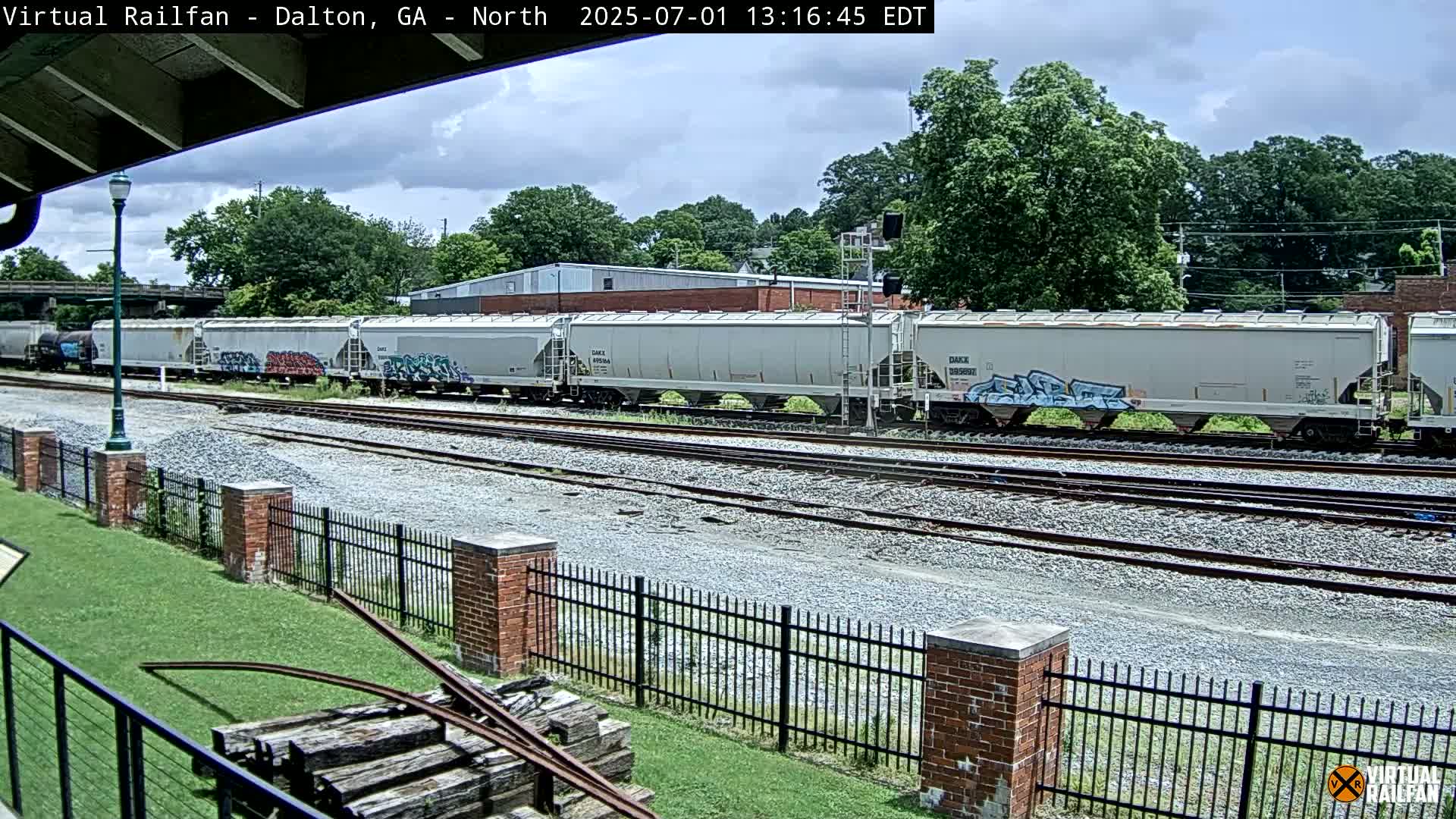 Dalton Railway Road from Dalton freight Depot Live Cam - Dalton, Whitfield, Georgia, USA