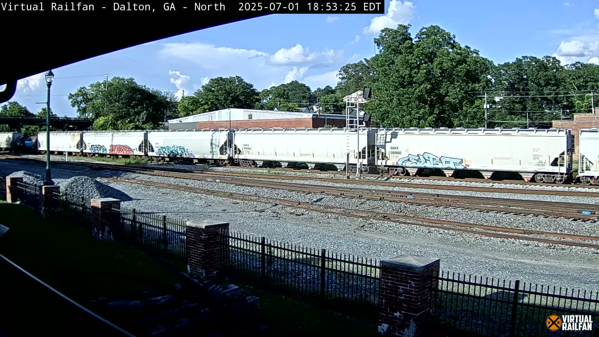 Dalton Railway Road from Dalton freight Depot Live Cam - Dalton, Whitfield, Georgia, USA
