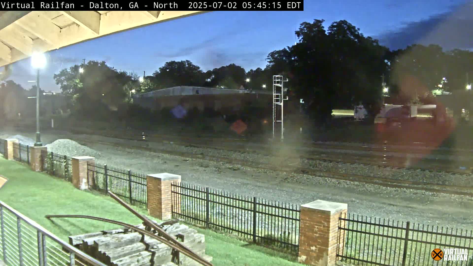 Dalton Railway Road from Dalton freight Depot Live Cam - Dalton, Whitfield, Georgia, USA