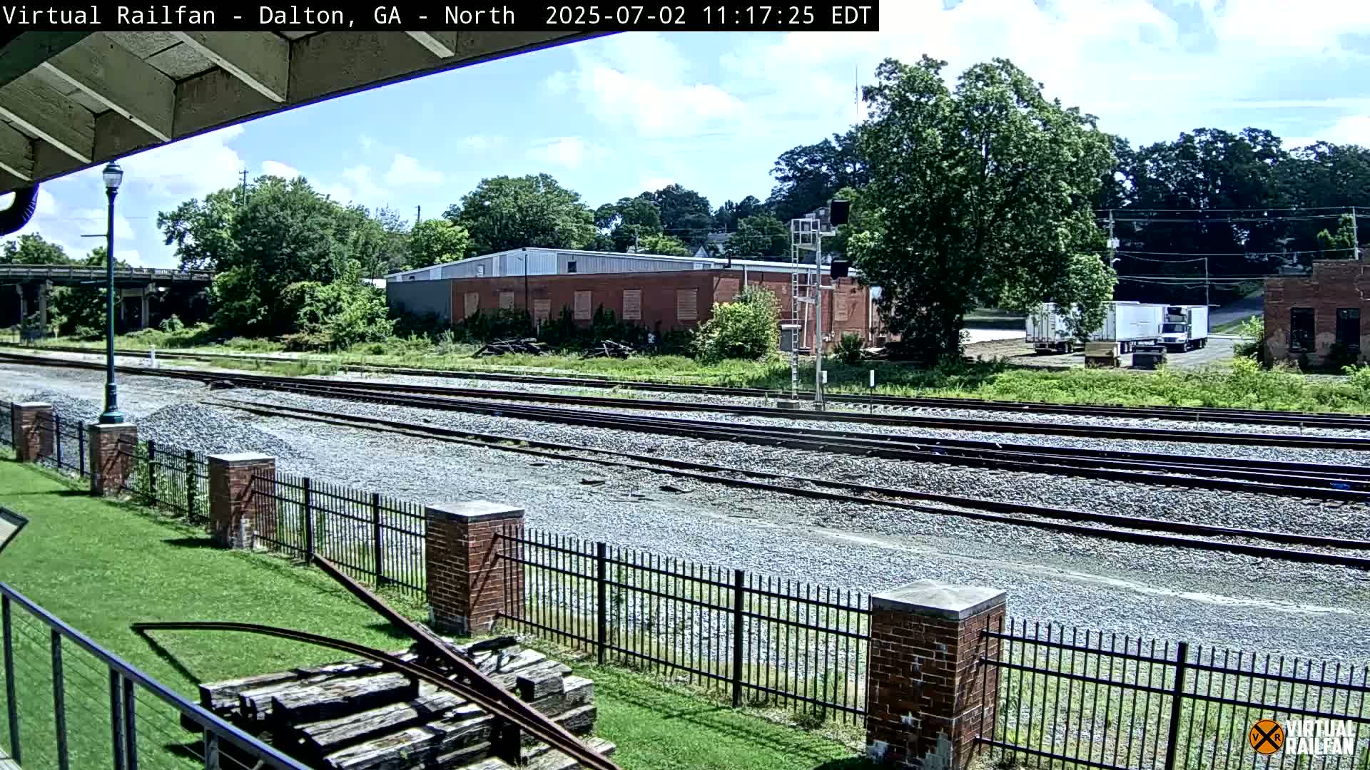 Dalton Railway Road from Dalton freight Depot Live Cam - Dalton, Whitfield, Georgia, USA