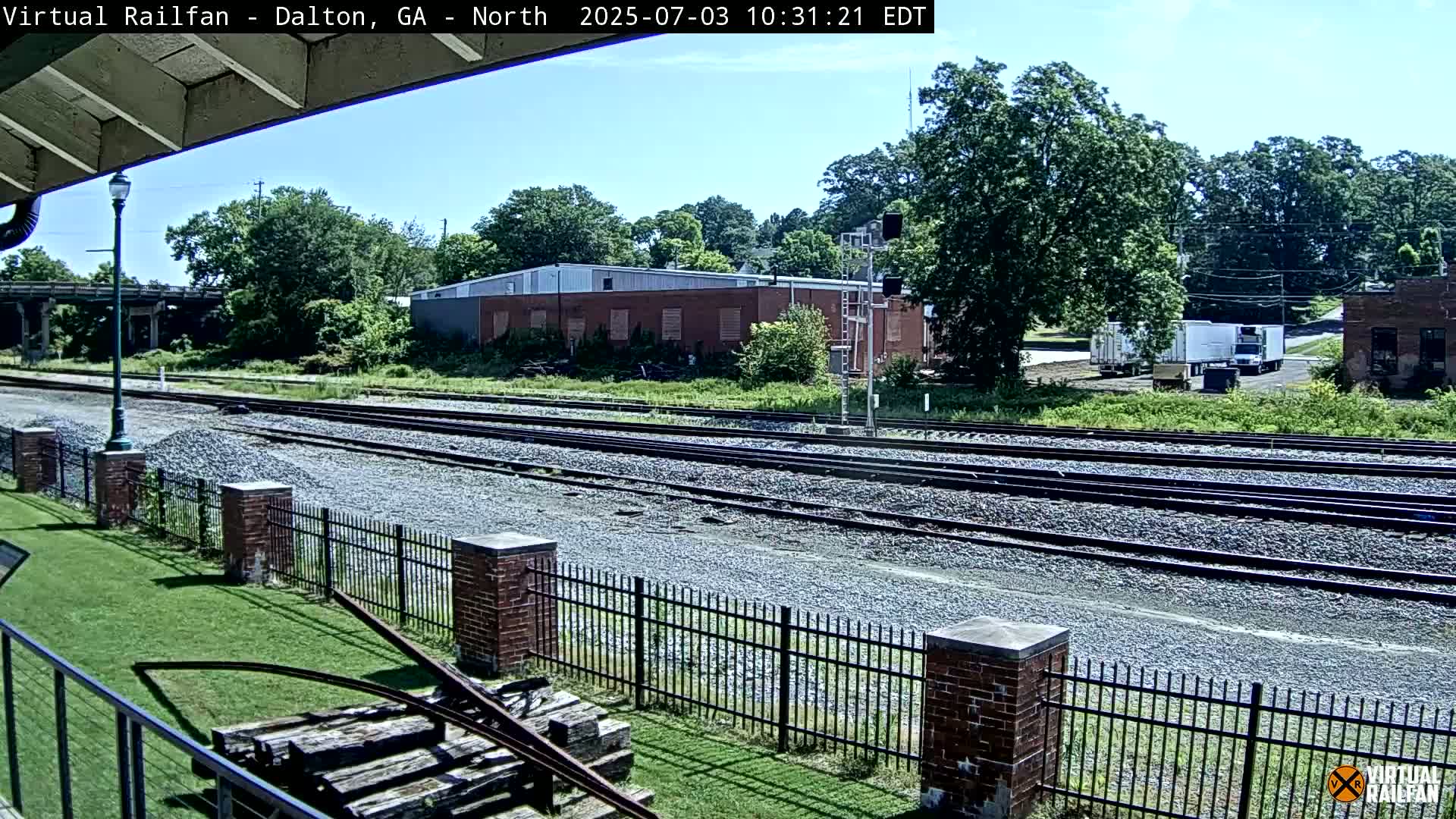 Dalton Railway Road from Dalton freight Depot Live Cam - Dalton, Whitfield, Georgia, USA