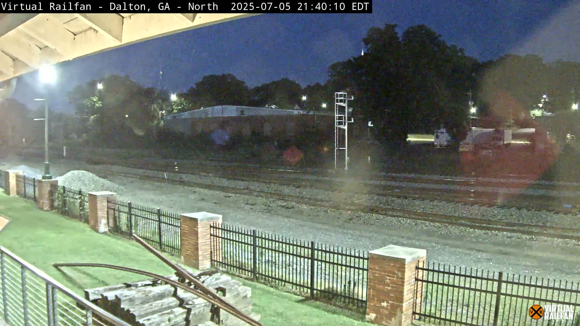Dalton Railway Road from Dalton freight Depot Live Cam - Dalton, Whitfield, Georgia, USA