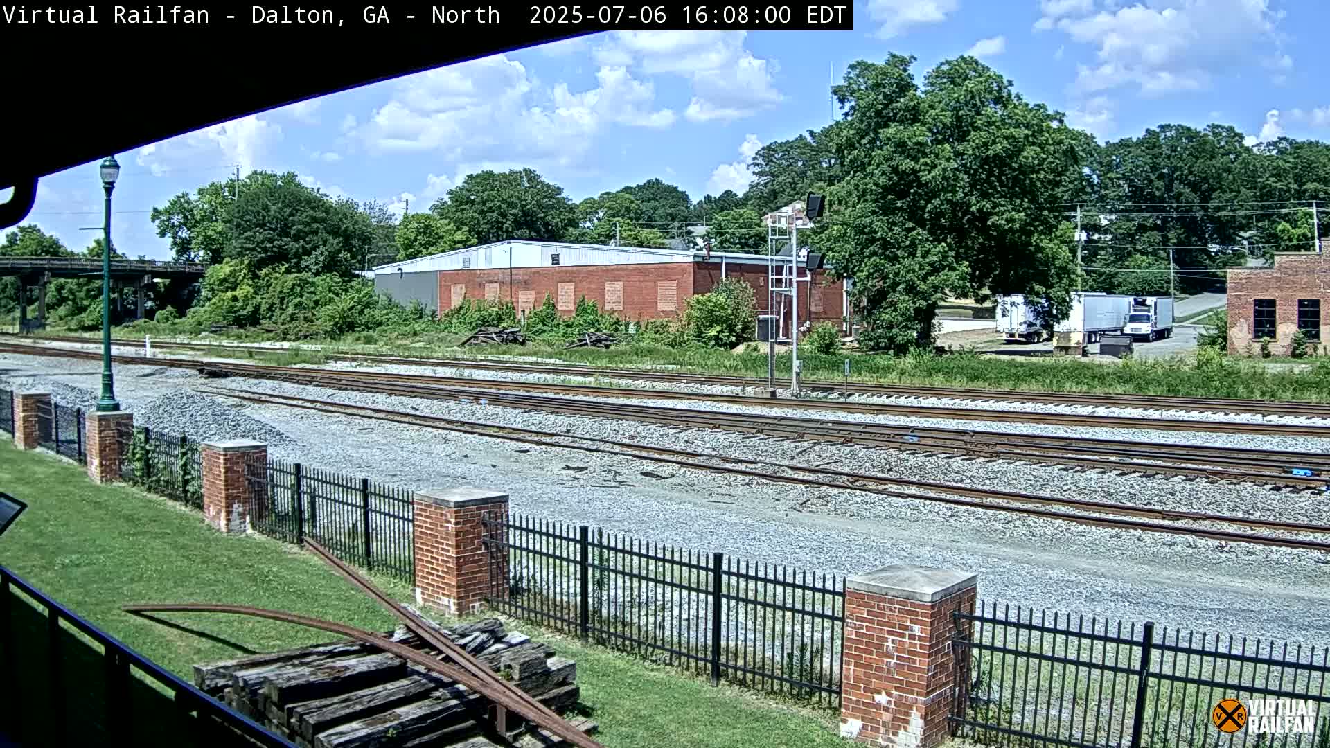 Dalton Railway Road from Dalton freight Depot Live Cam - Dalton, Whitfield, Georgia, USA