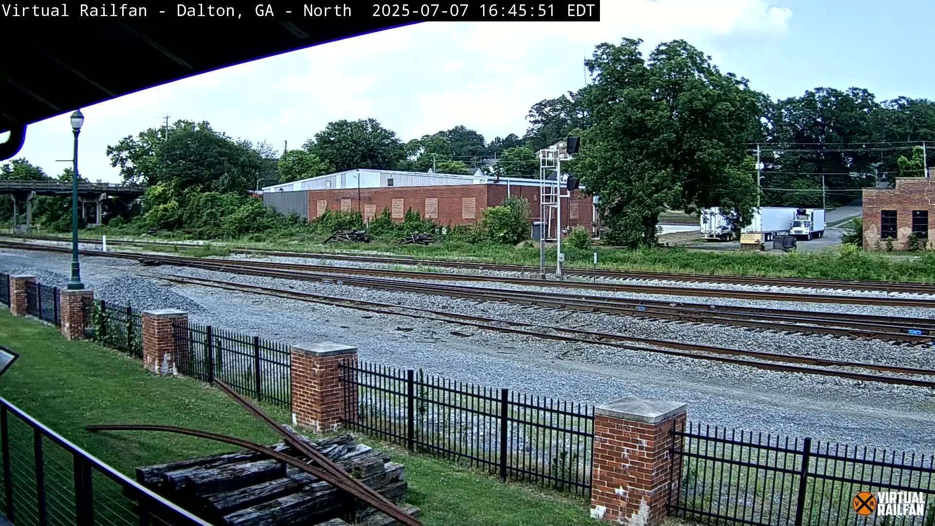 Dalton Railway Road from Dalton freight Depot Live Cam - Dalton, Whitfield, Georgia, USA