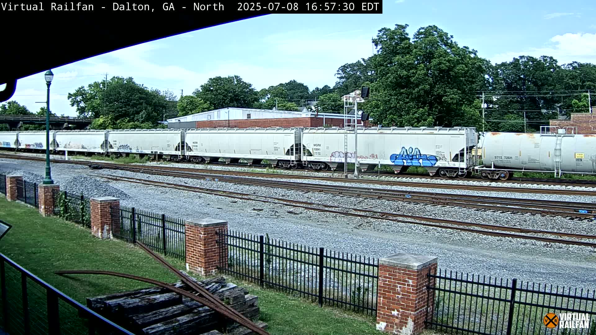 Dalton Railway Road from Dalton freight Depot Live Cam - Dalton, Whitfield, Georgia, USA