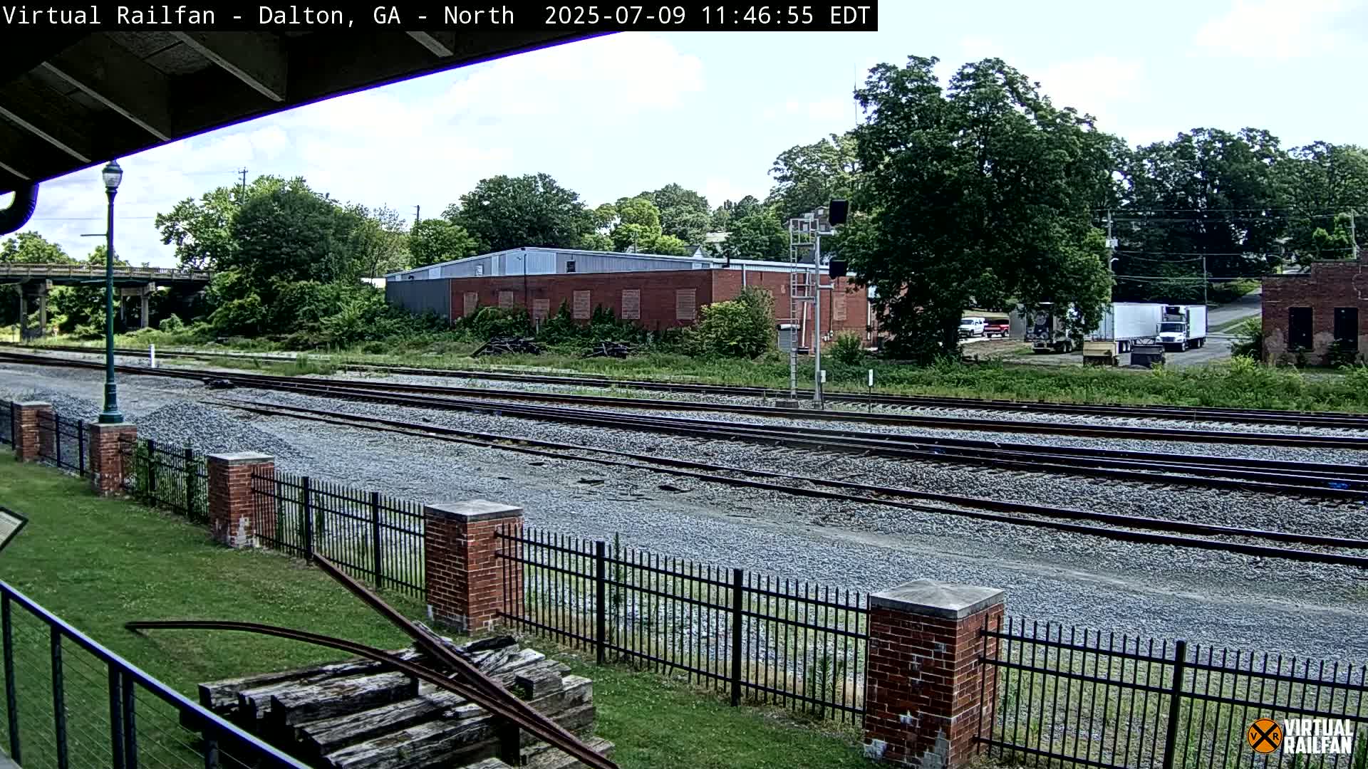Dalton Railway Road from Dalton freight Depot Live Cam - Dalton, Whitfield, Georgia, USA
