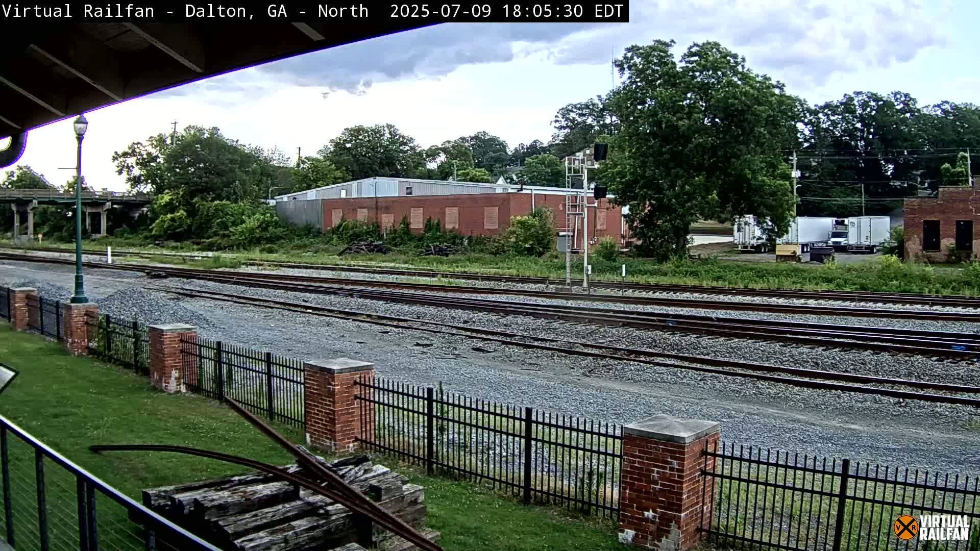 Dalton Railway Road from Dalton freight Depot Live Cam - Dalton, Whitfield, Georgia, USA