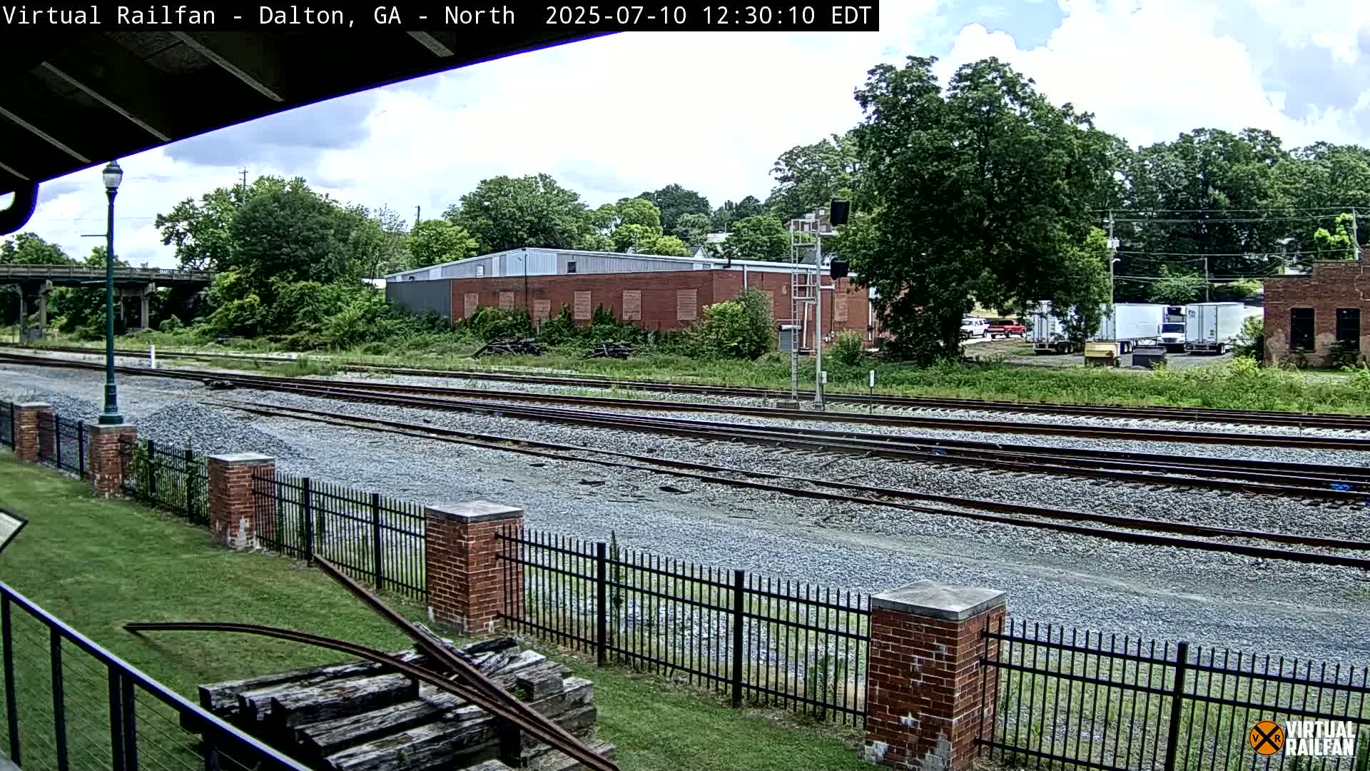 Dalton Railway Road from Dalton freight Depot Live Cam - Dalton, Whitfield, Georgia, USA