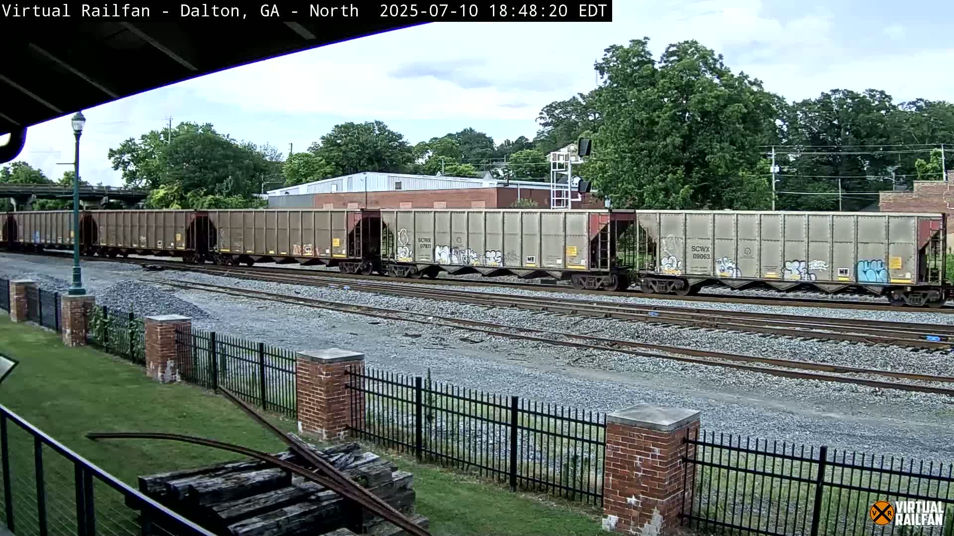 Dalton Railway Road from Dalton freight Depot Live Cam - Dalton, Whitfield, Georgia, USA