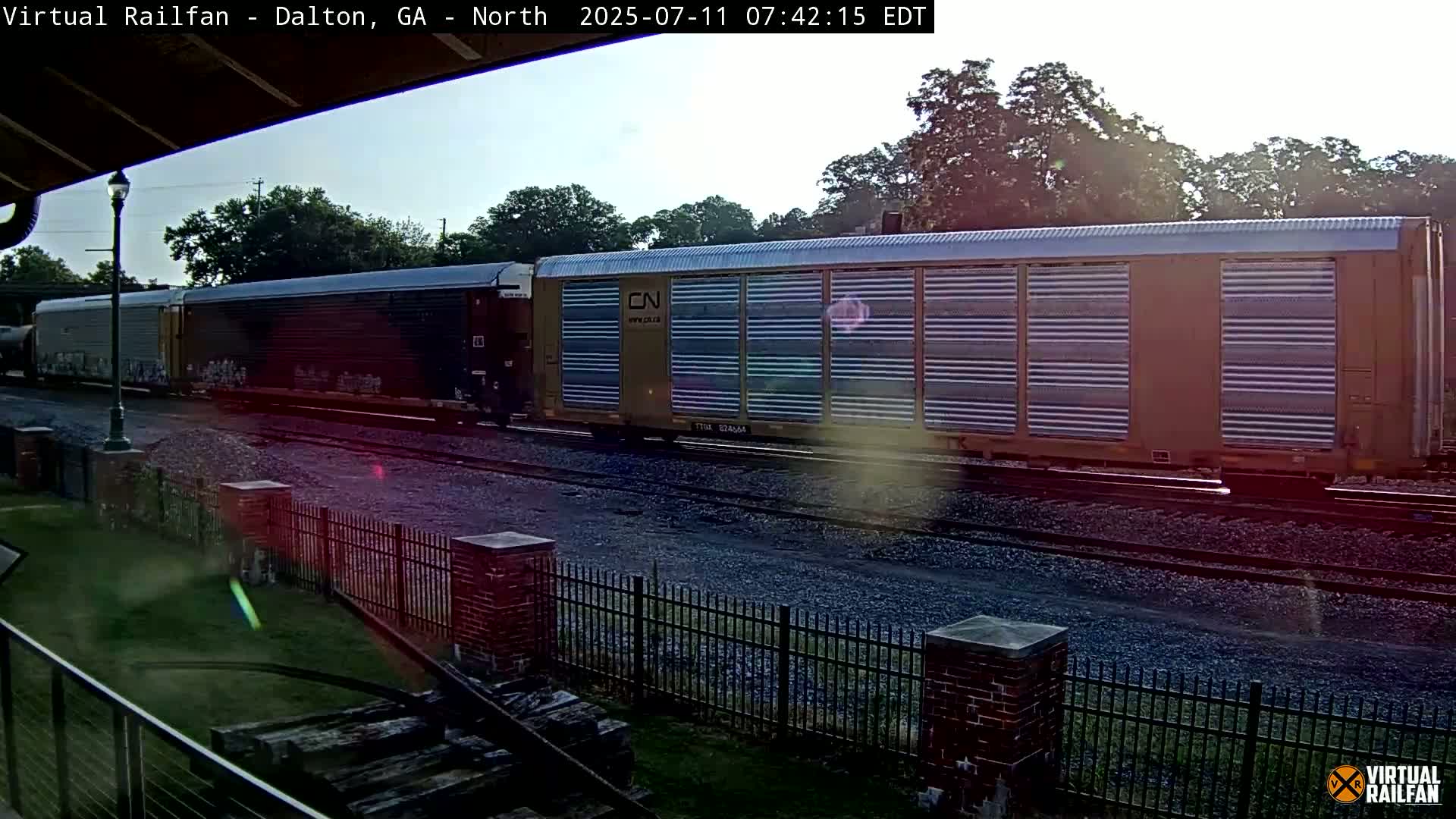 Dalton Railway Road from Dalton freight Depot Live Cam - Dalton, Whitfield, Georgia, USA