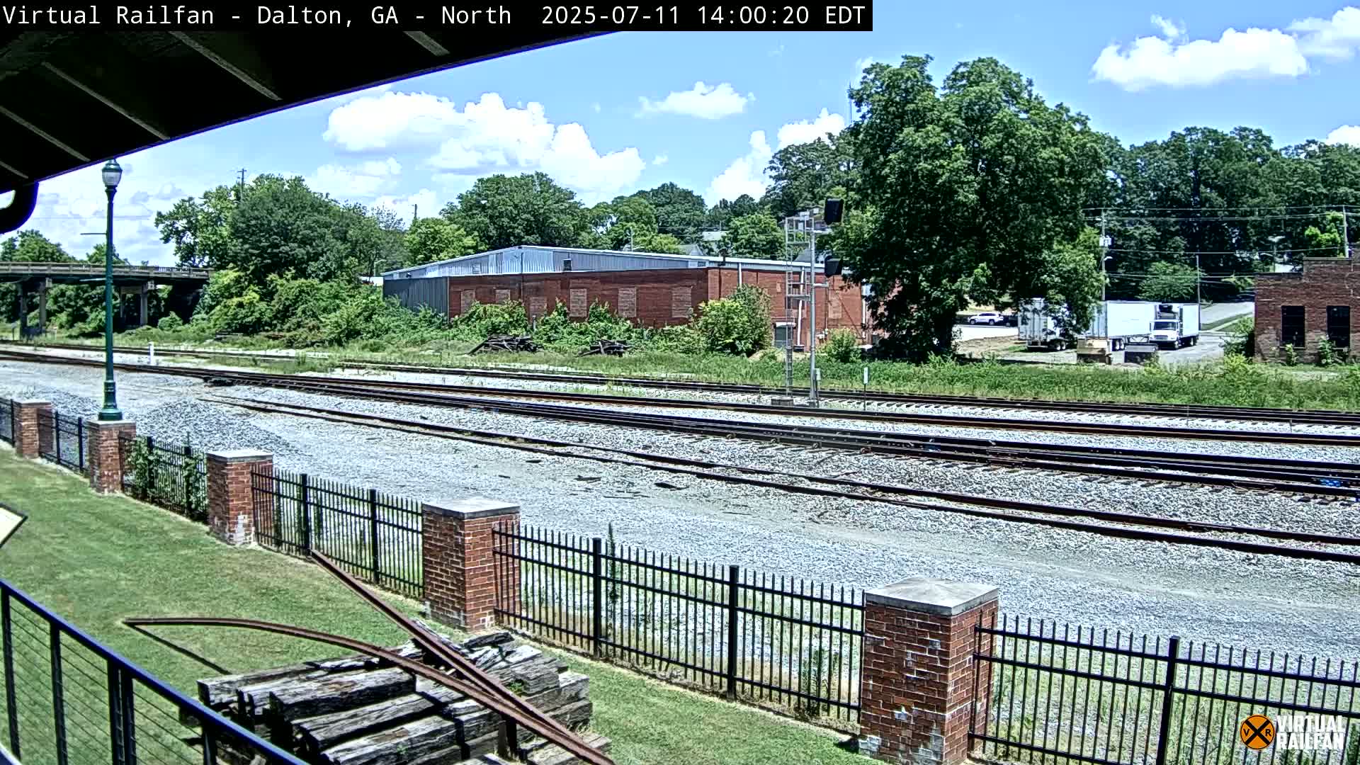Dalton Railway Road from Dalton freight Depot Live Cam - Dalton, Whitfield, Georgia, USA