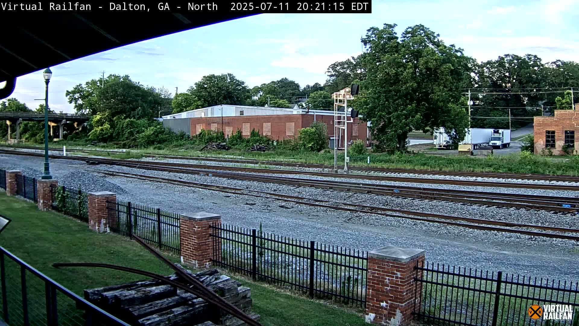 Dalton Railway Road from Dalton freight Depot Live Cam - Dalton, Whitfield, Georgia, USA