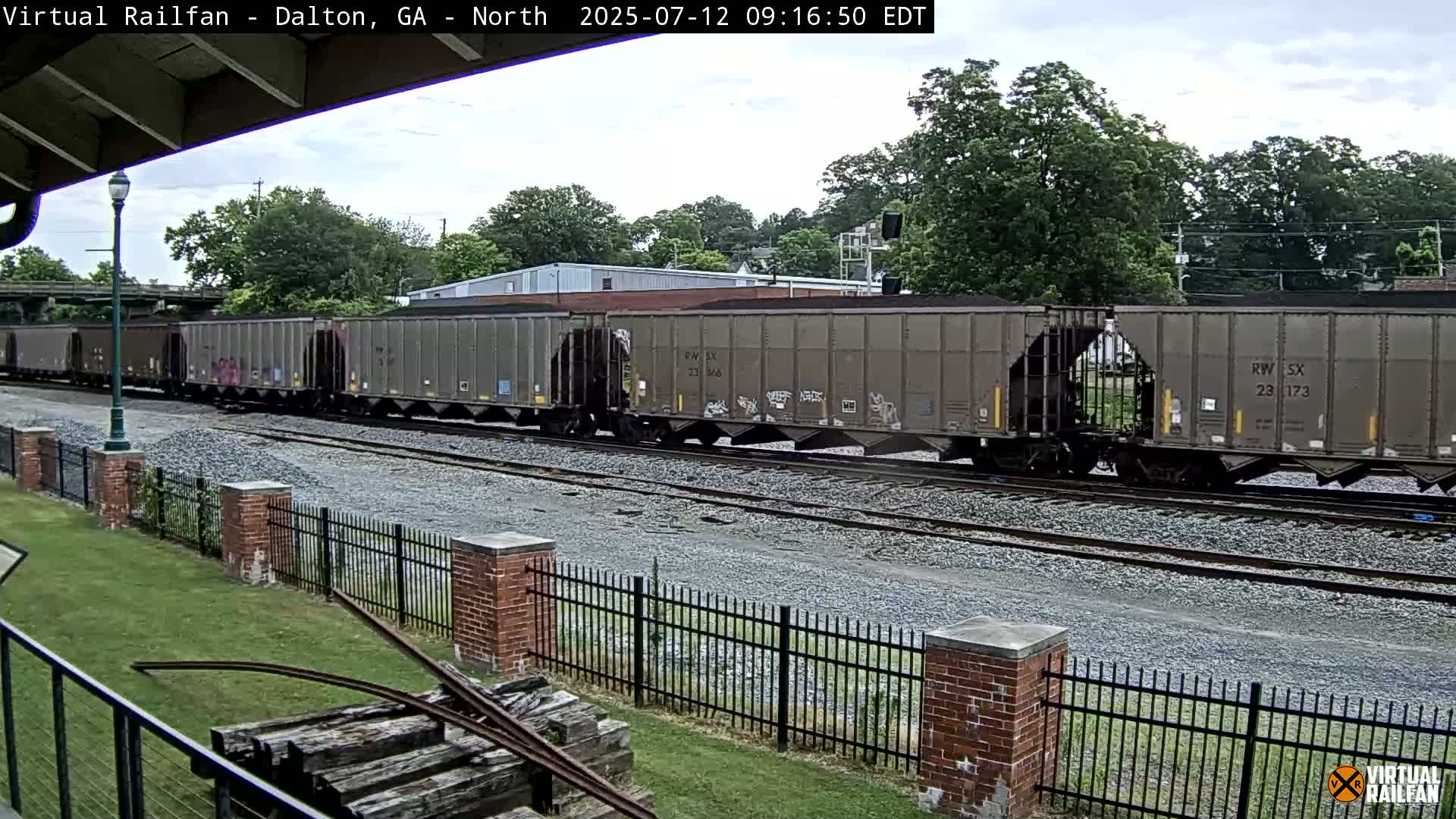 Dalton Railway Road from Dalton freight Depot Live Cam - Dalton, Whitfield, Georgia, USA