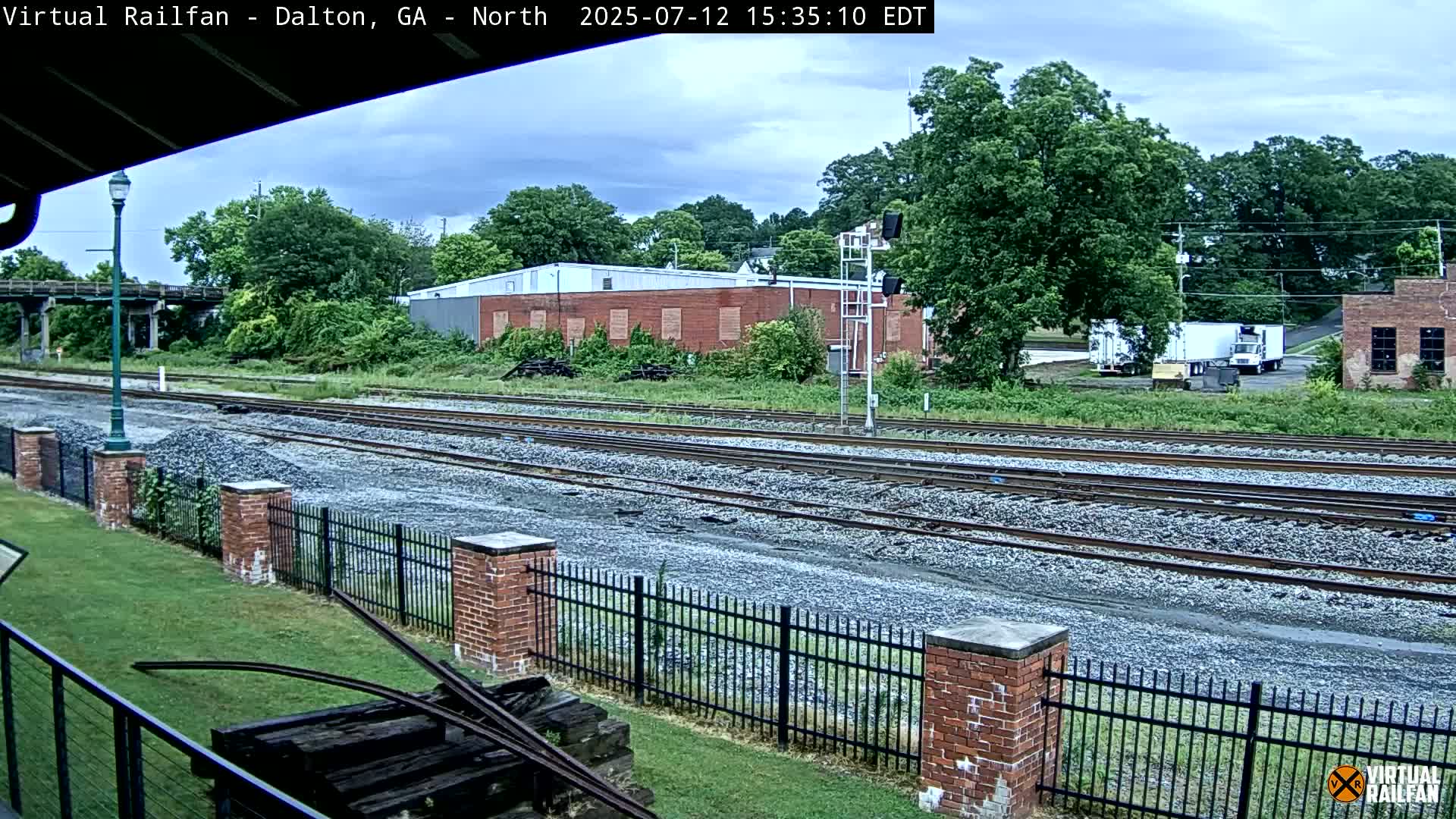 Dalton Railway Road from Dalton freight Depot Live Cam - Dalton, Whitfield, Georgia, USA