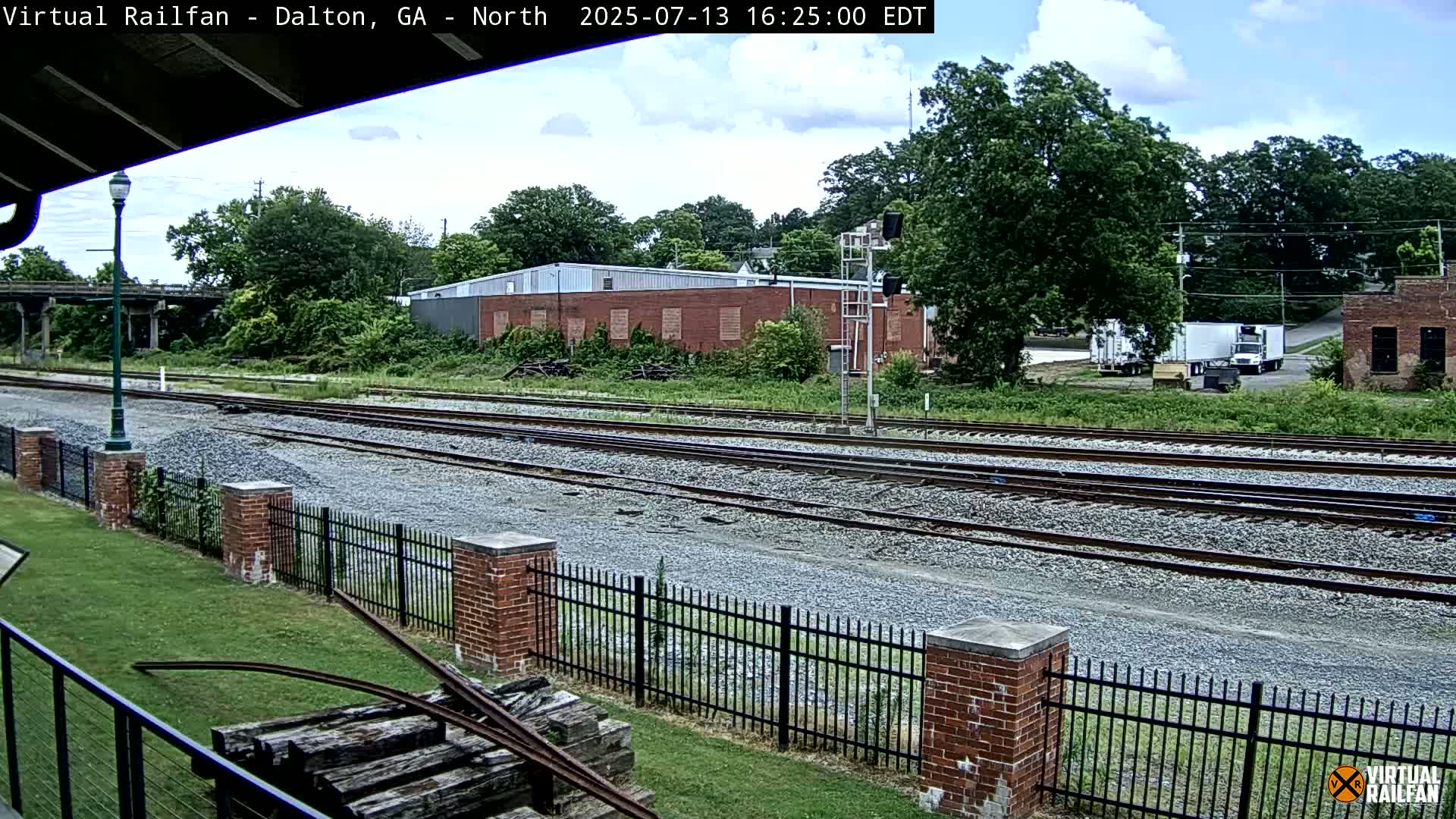 Dalton Railway Road from Dalton freight Depot Live Cam - Dalton, Whitfield, Georgia, USA