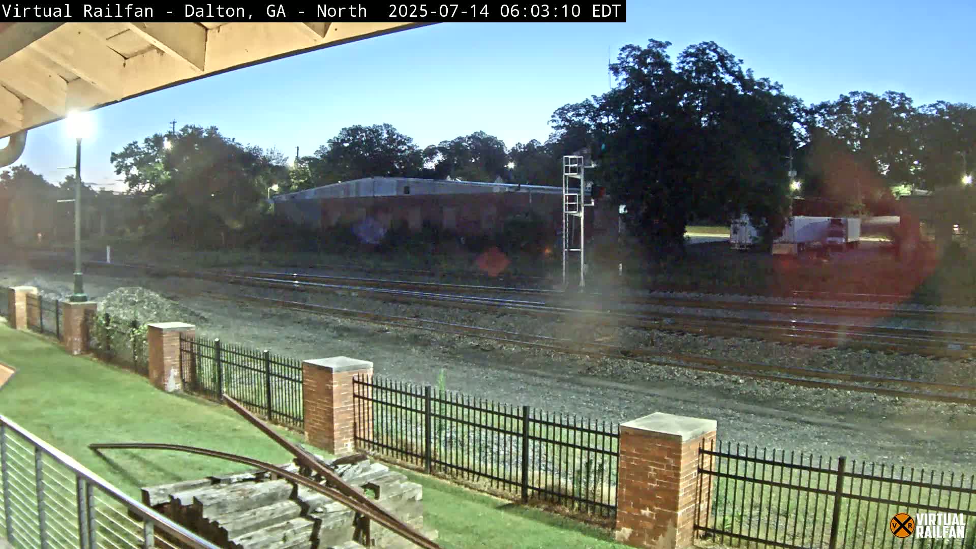 Dalton Railway Road from Dalton freight Depot Live Cam - Dalton, Whitfield, Georgia, USA