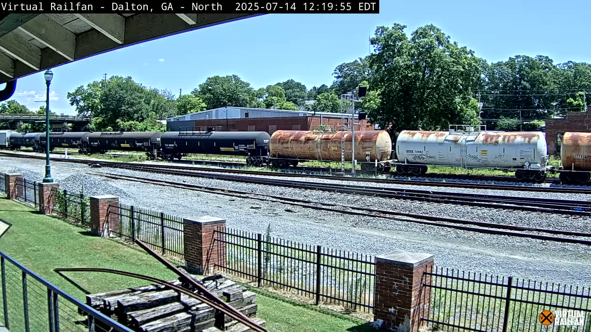 Dalton Railway Road from Dalton freight Depot Live Cam - Dalton, Whitfield, Georgia, USA